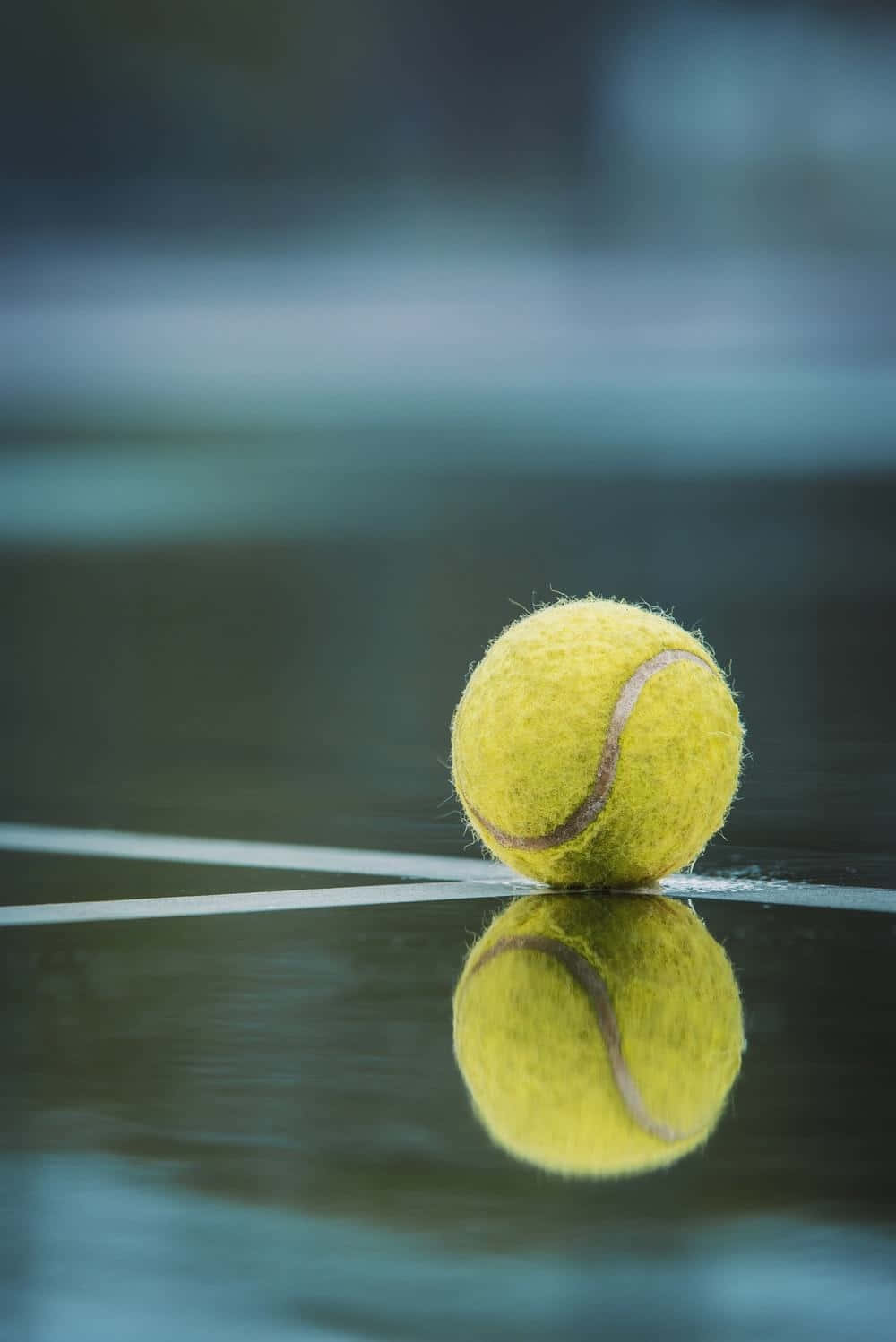 1000x1498 Download Tennis Ball Reflection Aesthetic Wallpaper