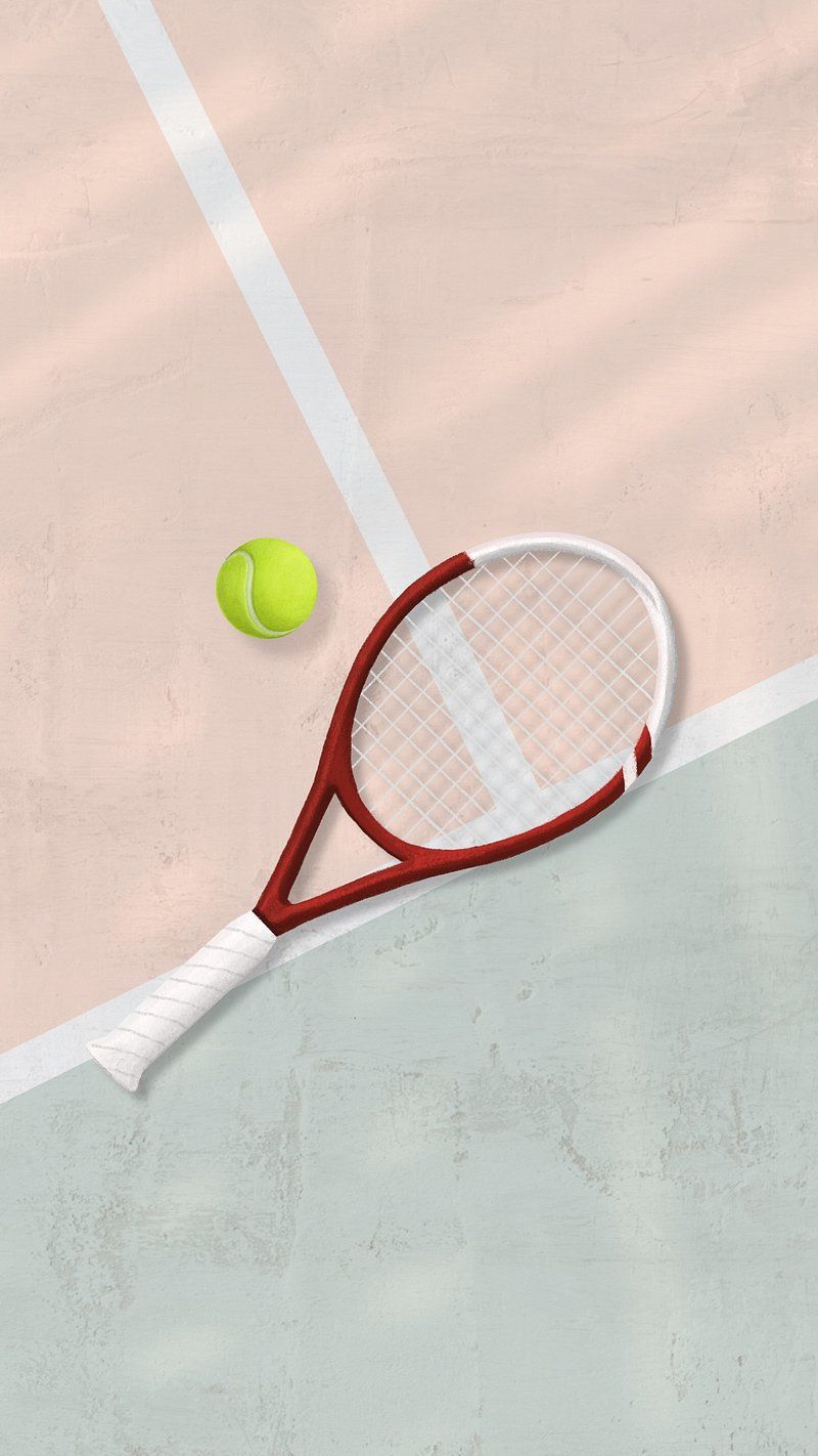 800x1422 Tennis racket aesthetic phone wallpaper