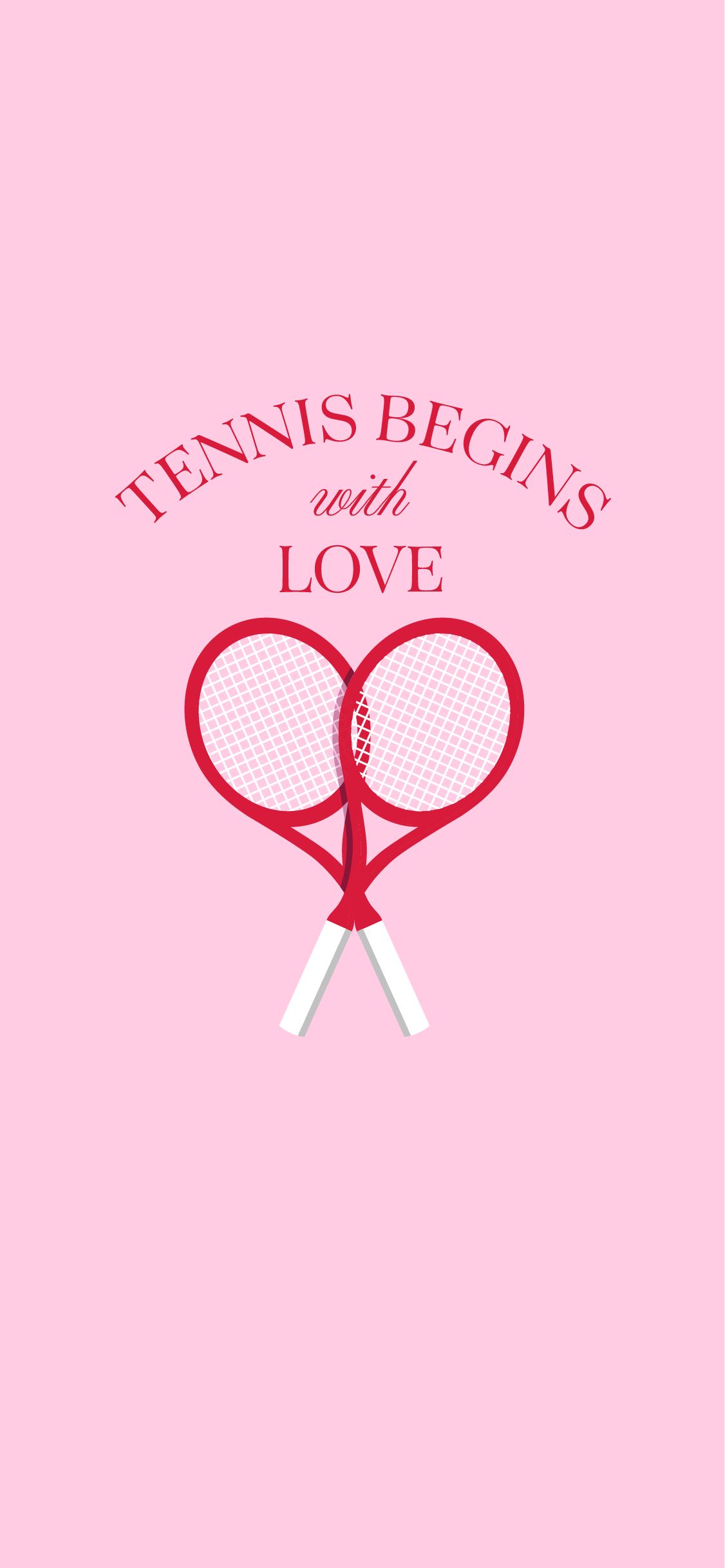 1126x2436 Valentine's Day Phone Wallpaper for Tennis Players