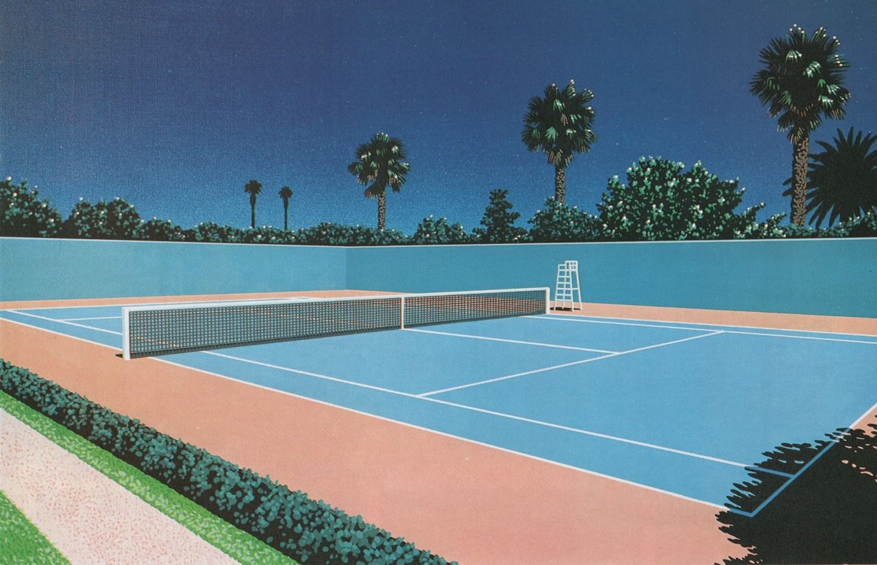 1280x824 Tennis Court by Hiroshi Nagai [3840x2160]
