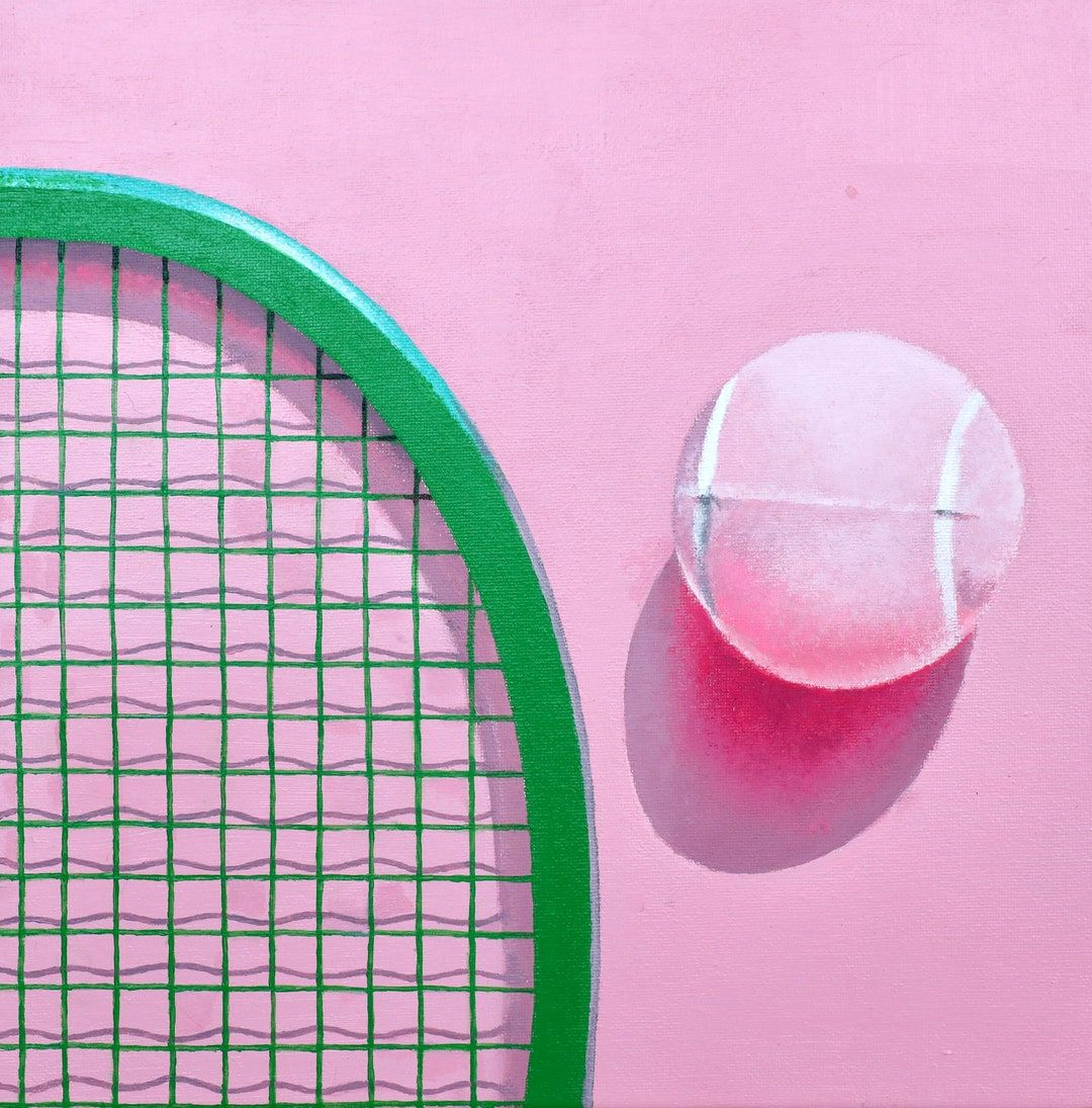 1080x1095 Print of Preppy Tennis Painting on Paper
