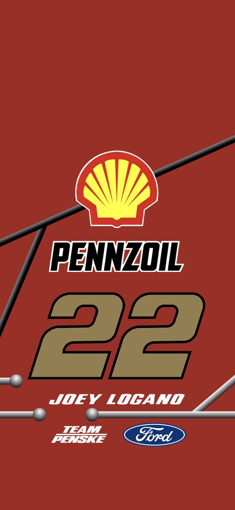 946x2048 I customized Joey Logano's Darlington 2022 Throwback Paint Scheme Phone Wallpaper That I Found On Twitter