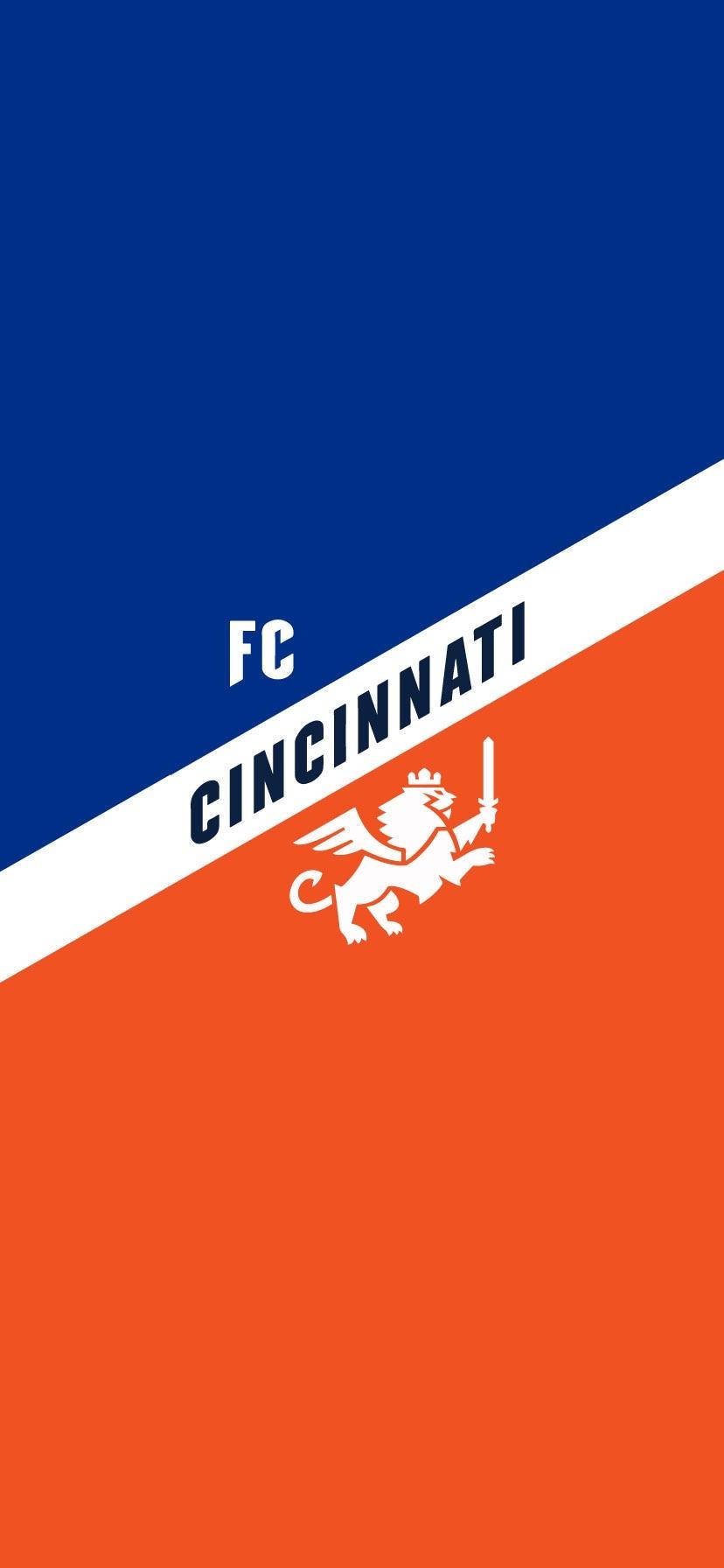 828x1792 Download Fc Cincinnati In Blue And Orange Wallpaper