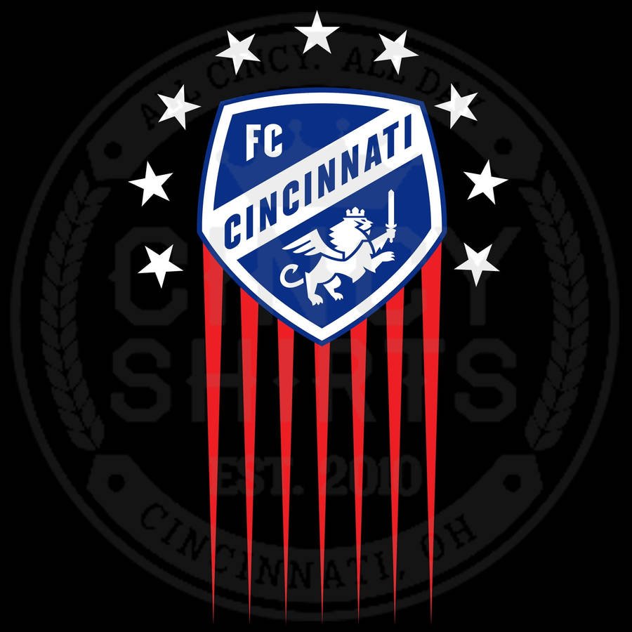 900x900 Vibrant Fc Cincinnati Official Shield Wallpaper