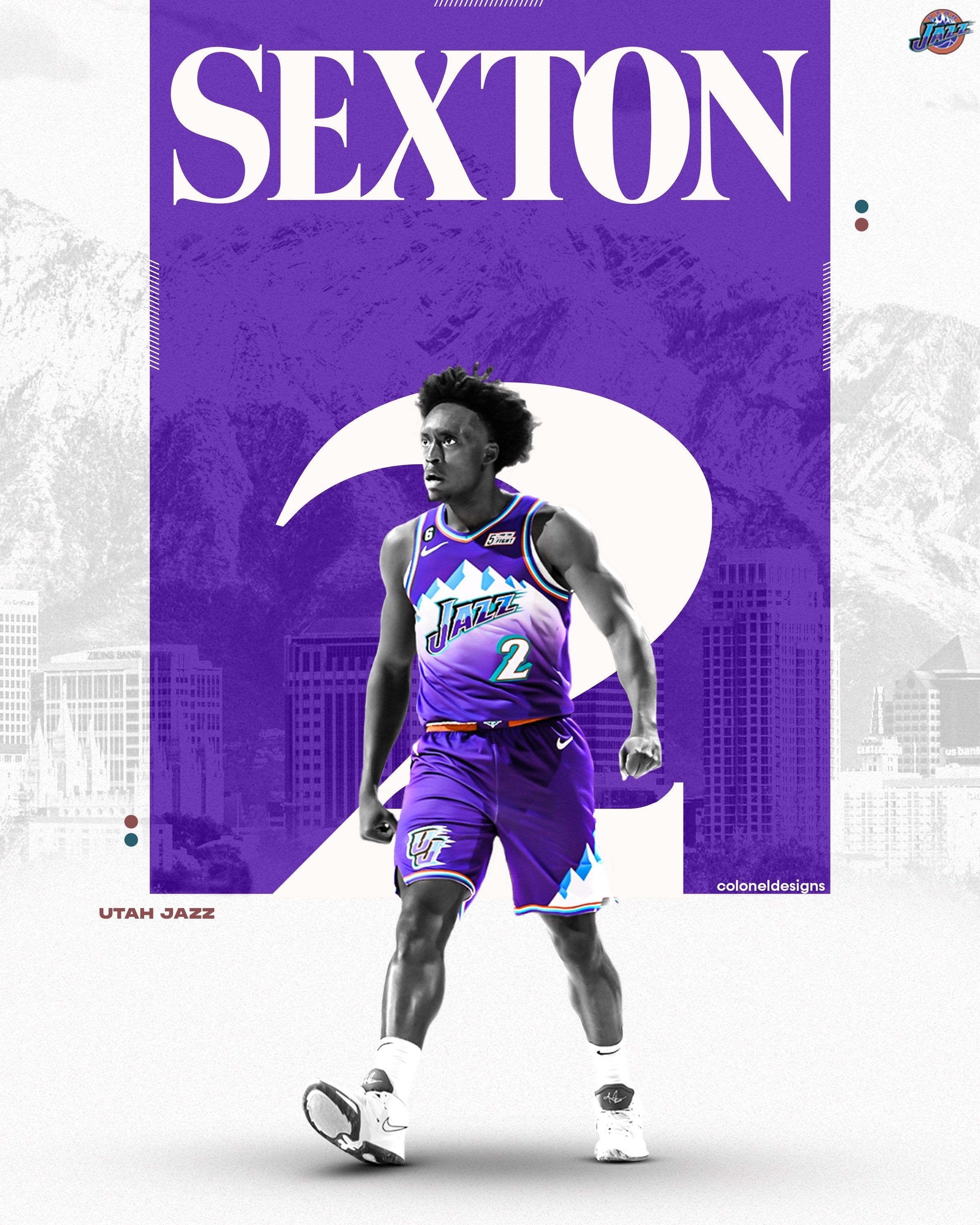 2400x3000 Collin Sexton Utah Jazz NBA Basketball Poster