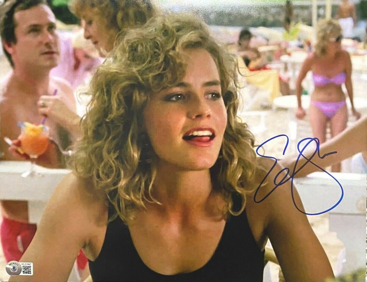 1200x920 Elisabeth Shue Signed 11x14 Cocktail Photo At Bar BAS Beckett Witnessed