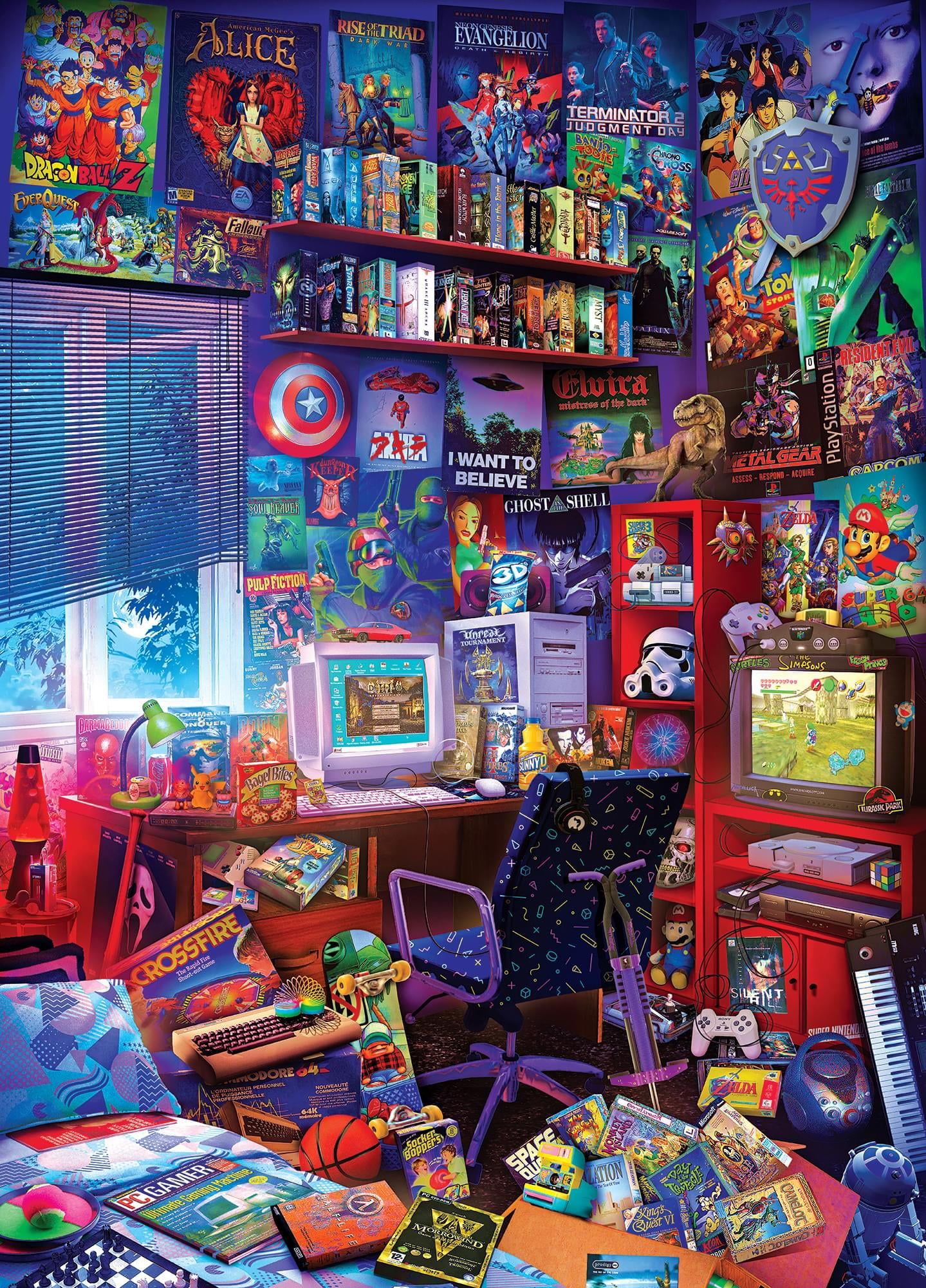 1439x2000 Retro 80s Game Room 1000 Piece Jigsaw Puzzle Mexico