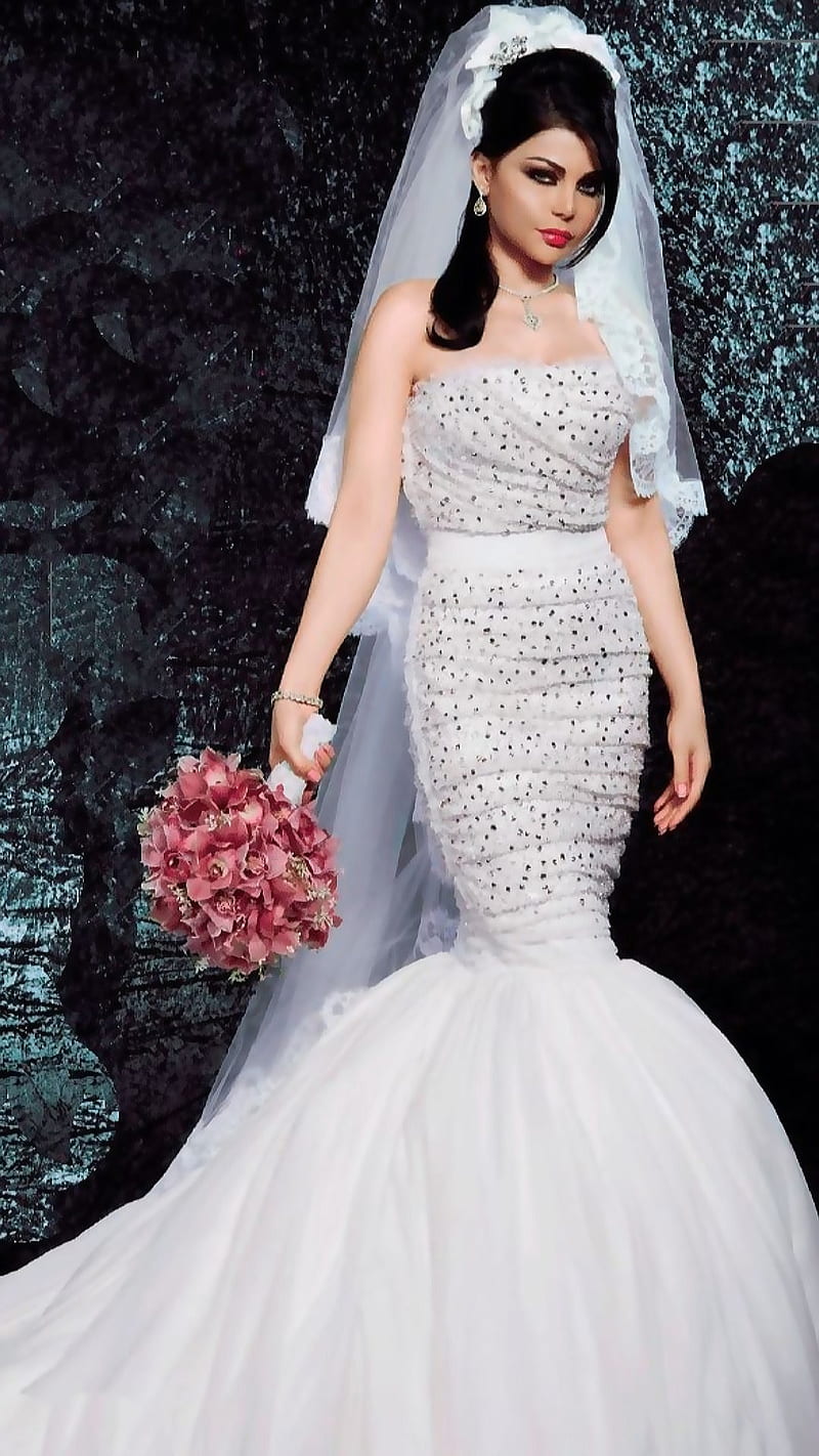 800x1422 Haifa wehbe, bonito, beauty, bridal, bride, charming, gorgeous, lebanese, singer, HD phone wallpaper