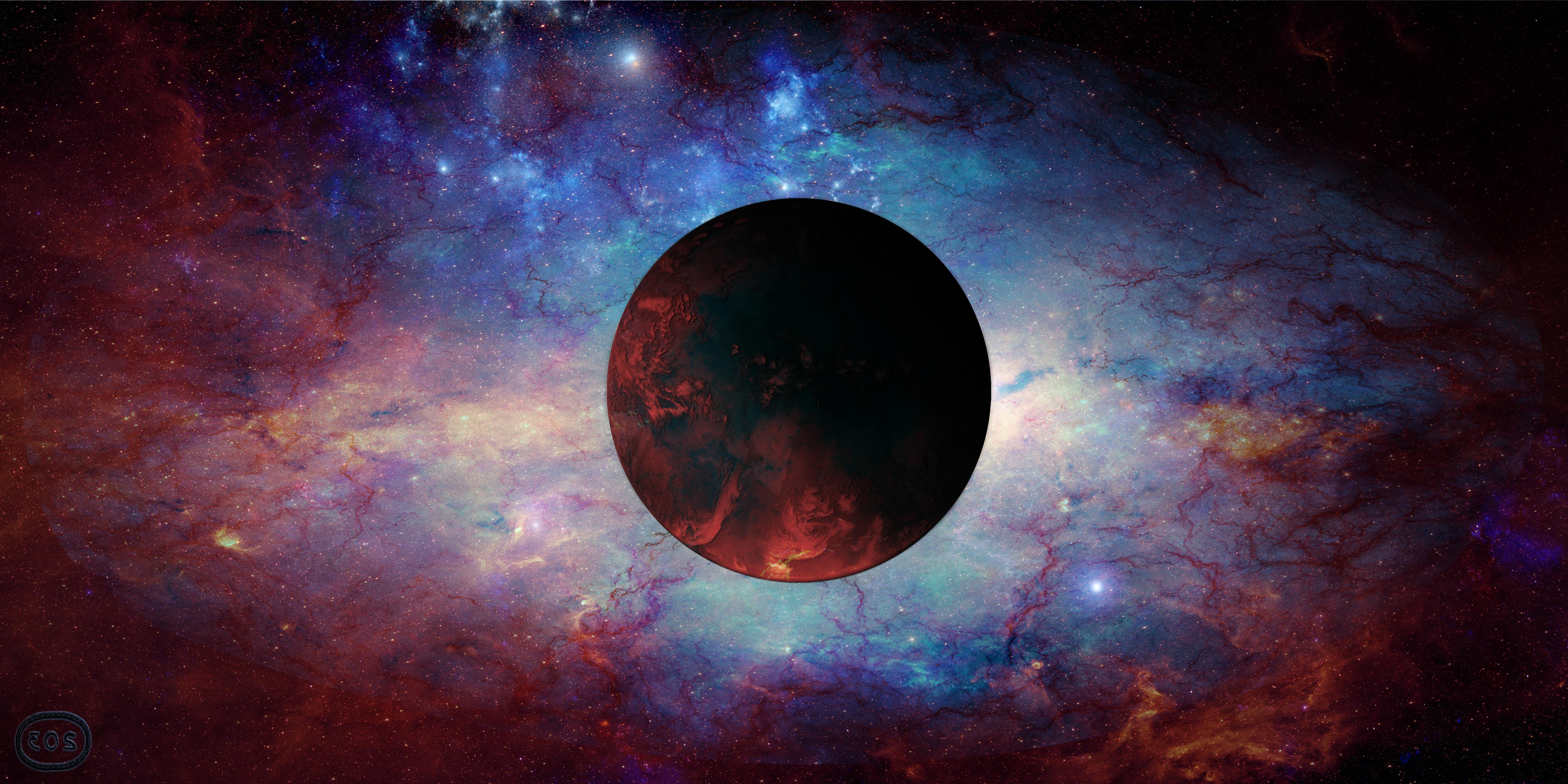 8000x4000 Wallpaper colors, cosmos, planet for mobile and desktop, section космос, resolution 8000x4000