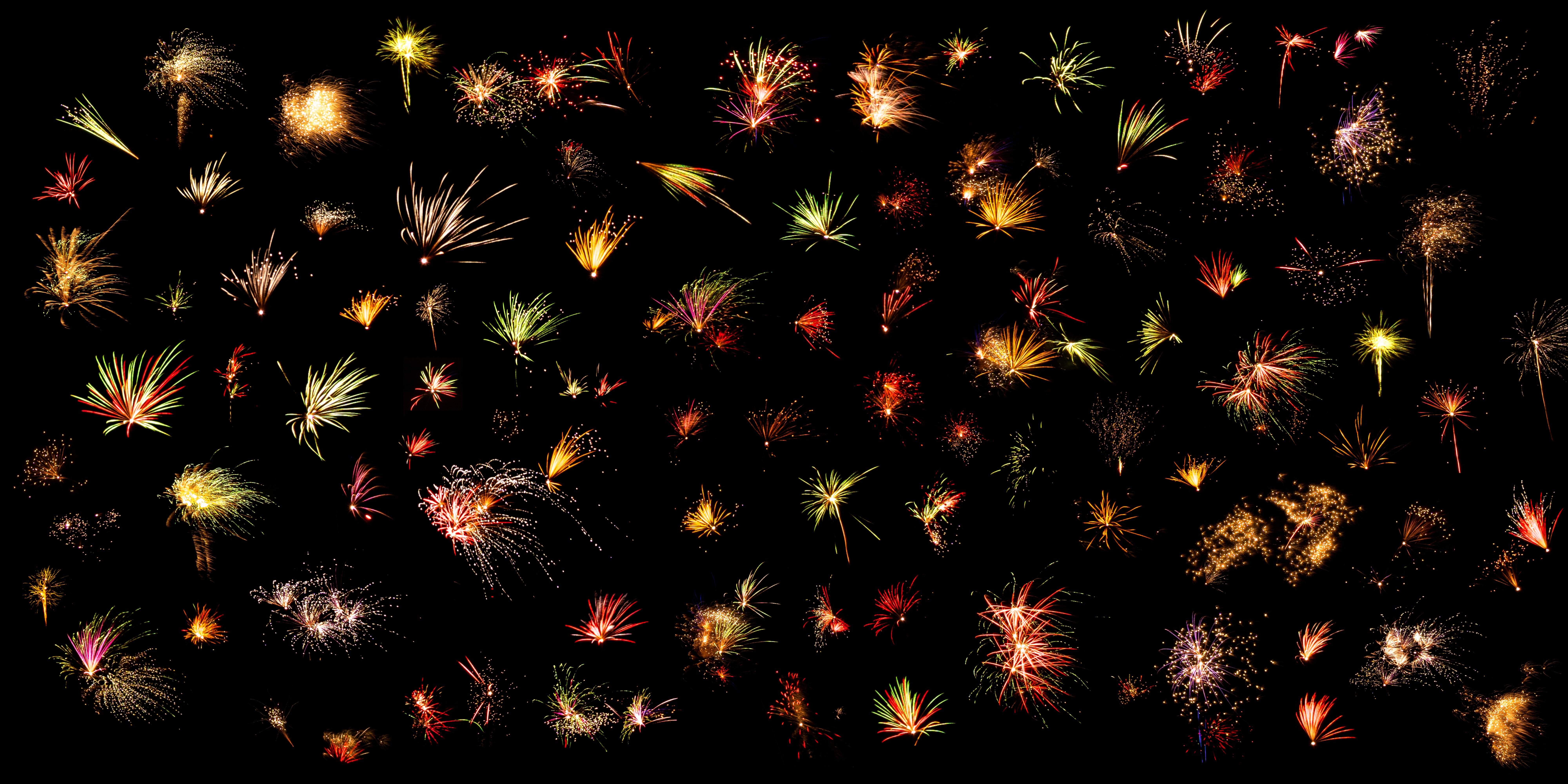 8000x4000 Free Image : fireworks, event, sky, fete, new year's eve, computer wallpaper, explosive material, festival, diwali, darkness, space, midnight, new year 8000x4000 Mittermeier