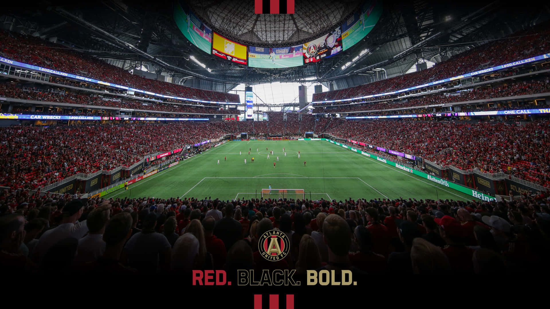 1920x1080 Download Mercedes Benz Stadium Atlanta United FC Logo Wallpaper