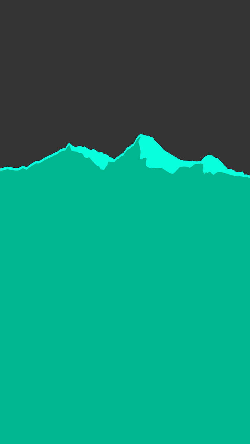 800x1422 Minimal Cyan Hills, abstract, abstract digital, cool, digital, fire, frozen, HD phone wallpaper