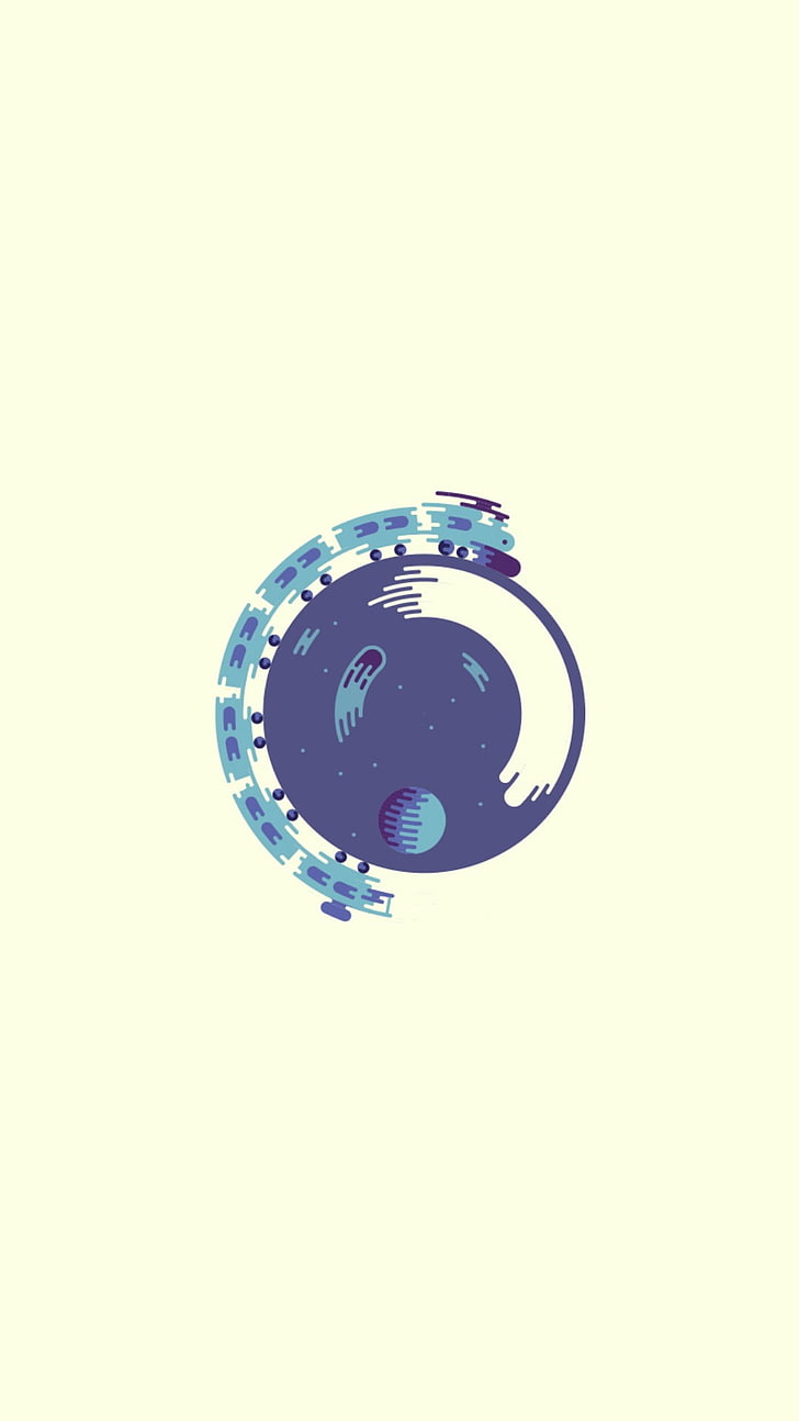 728x1294 HD wallpaper: blue and cyan illustration, train, minimalism, studio shot, copy space