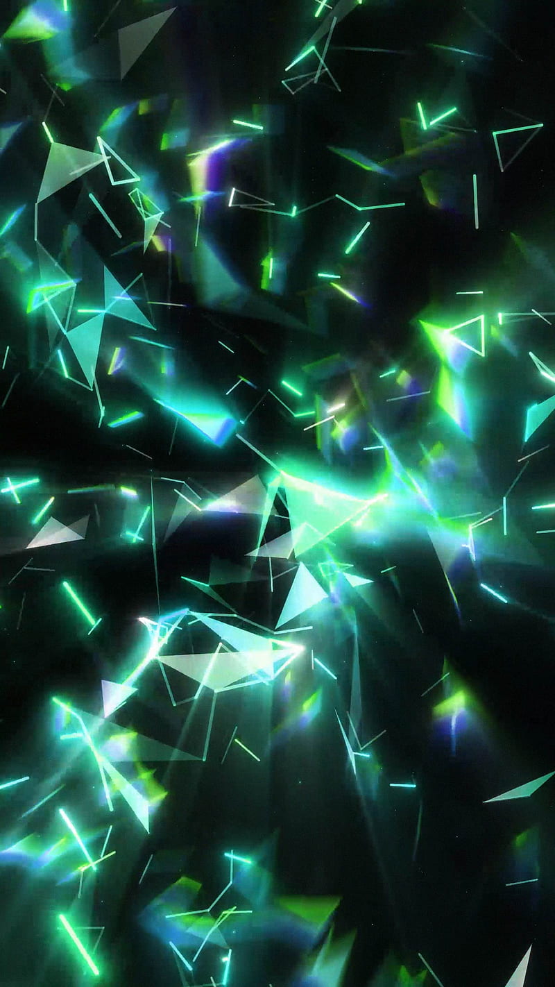 800x1422 Cyan broken glass, abstract, amoled, blue, geometric, glow, minimal, neon, trippy, HD phone wallpaper