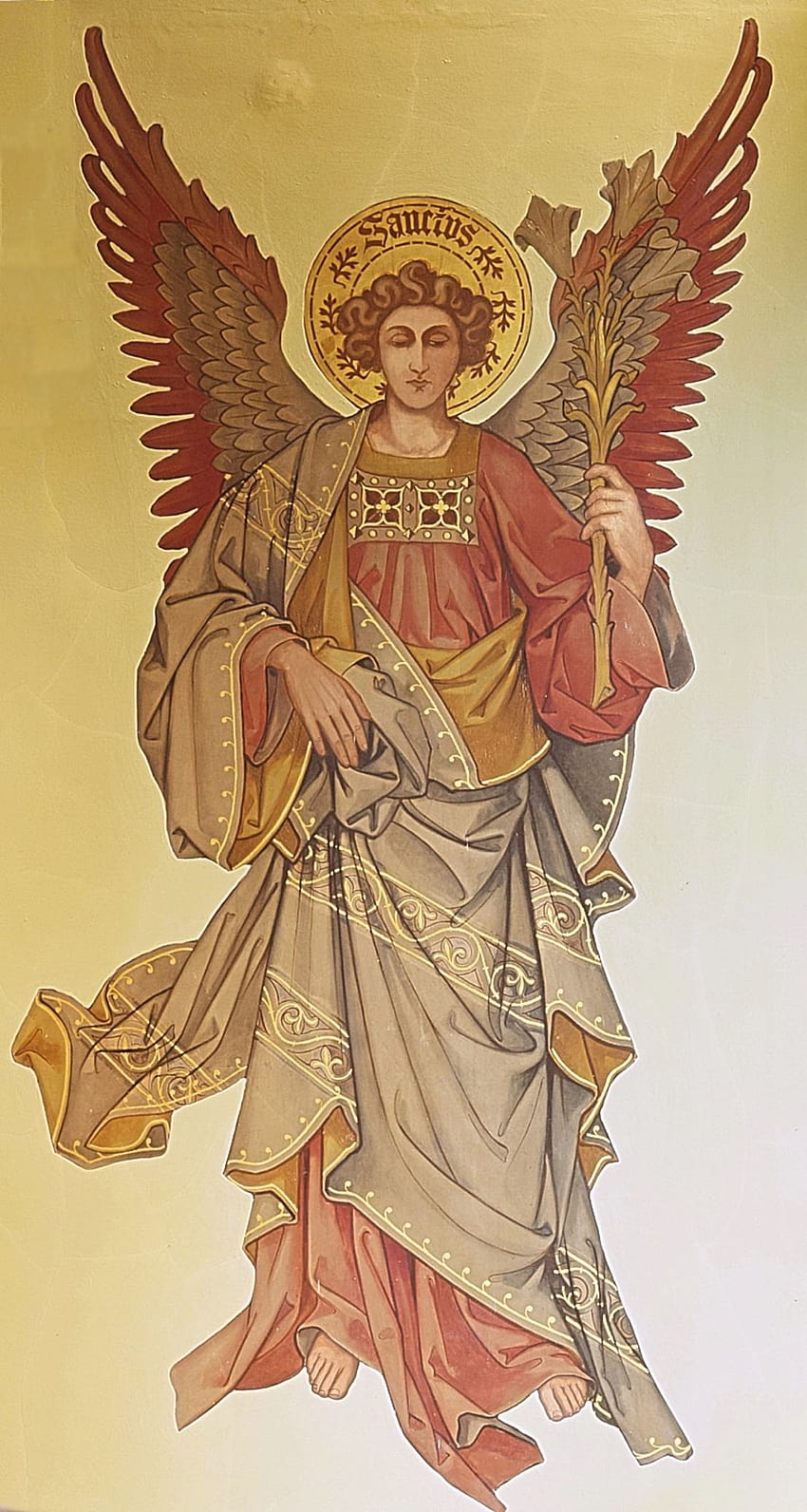 850x1592 St Gabriel the Archangel HD phone wallpaper