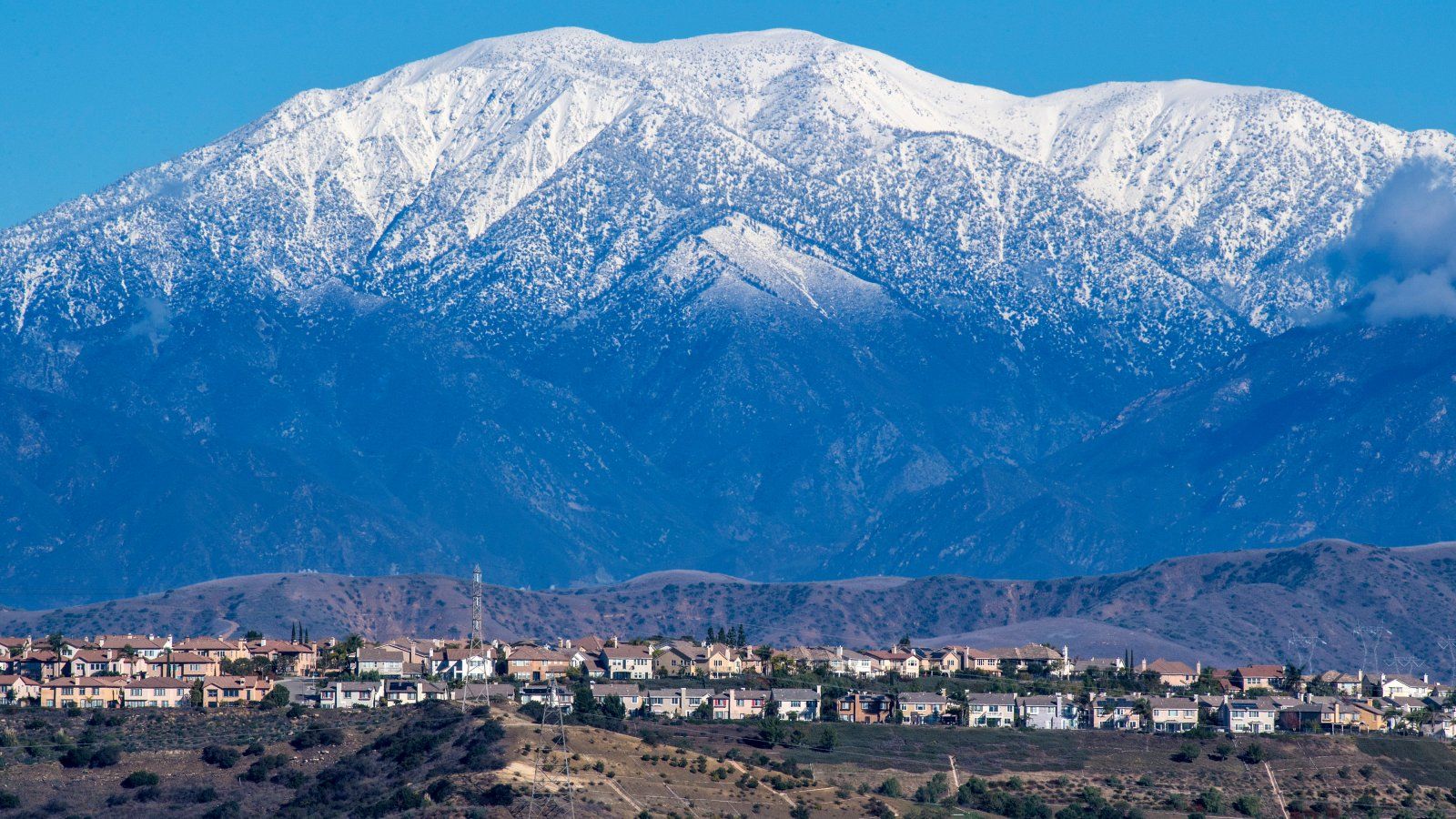 1600x900 As Storms Roll Away, A Picture Perfect View Of Snow Capped San Gabriel Mountains