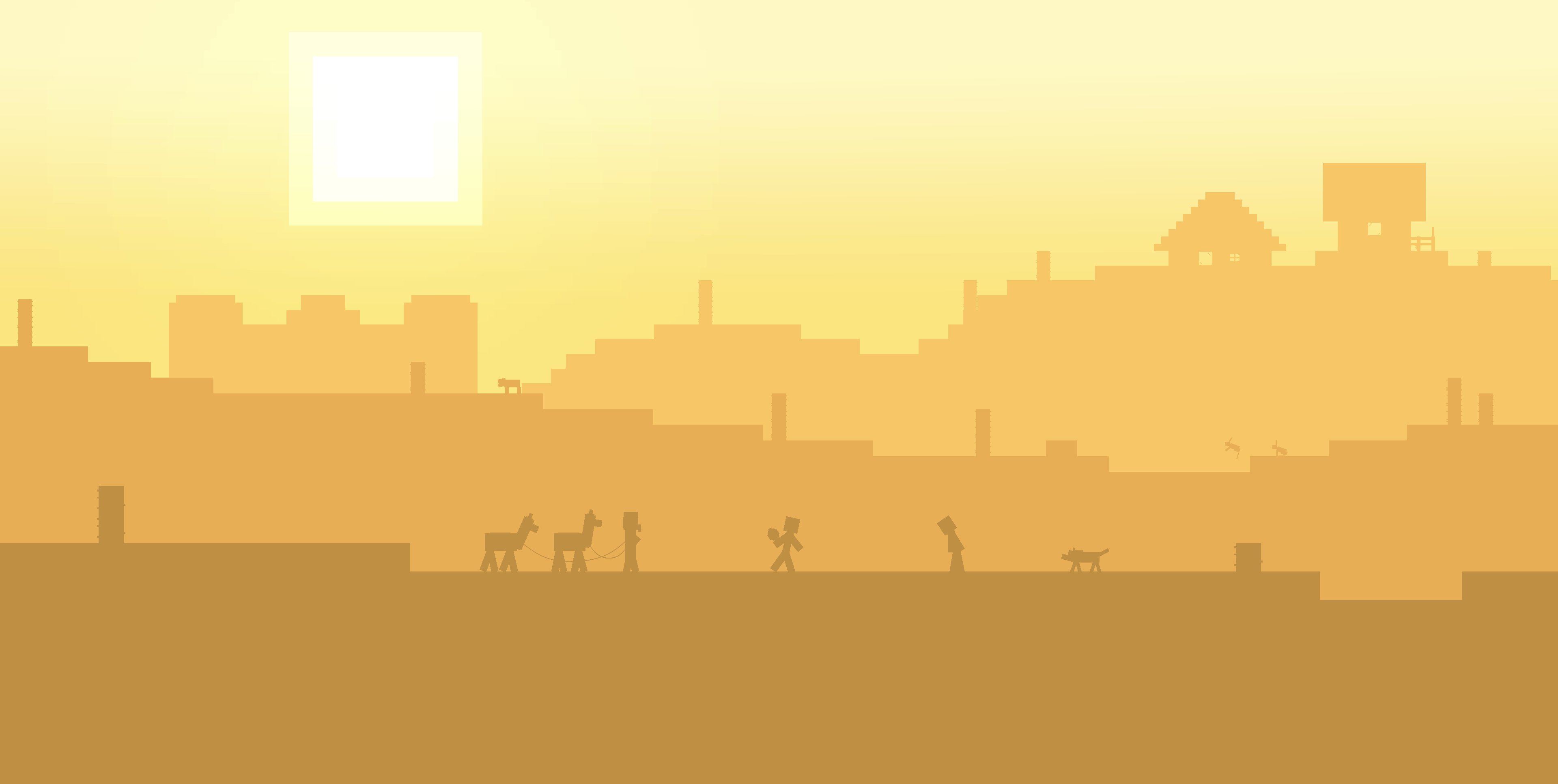 3840x1933 Minecraft 2D Wallpaper