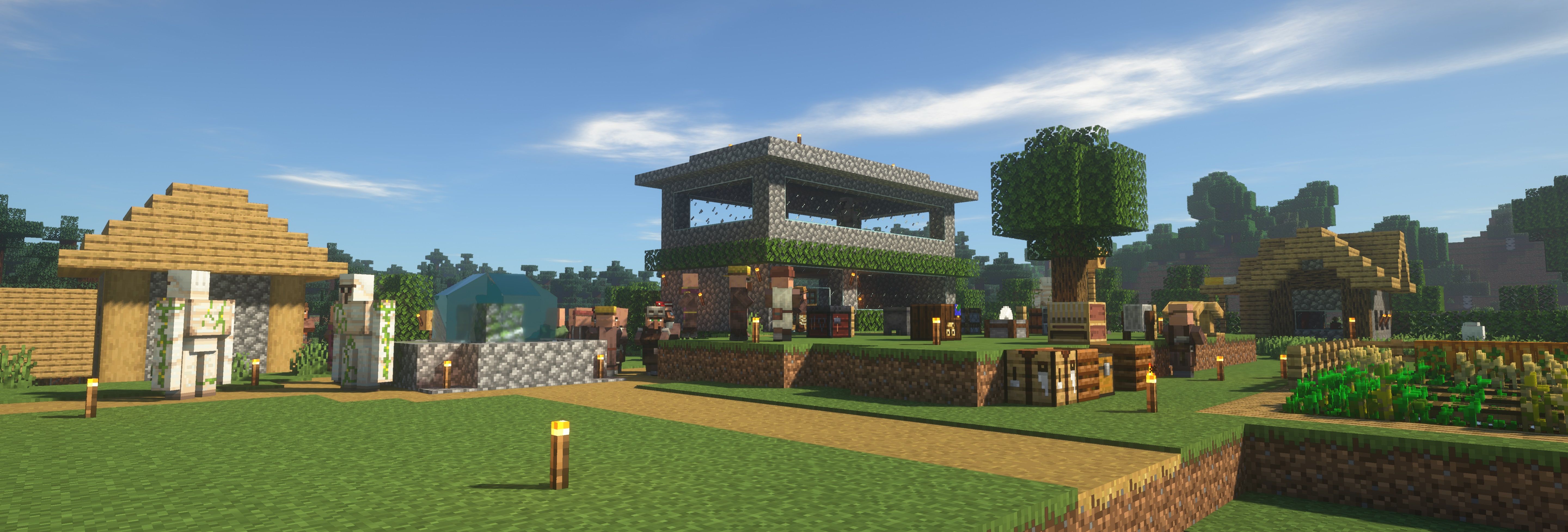 5760x1956 Desktop wallpaper: Video Game, Minecraft 4K free download for PC. 1003988