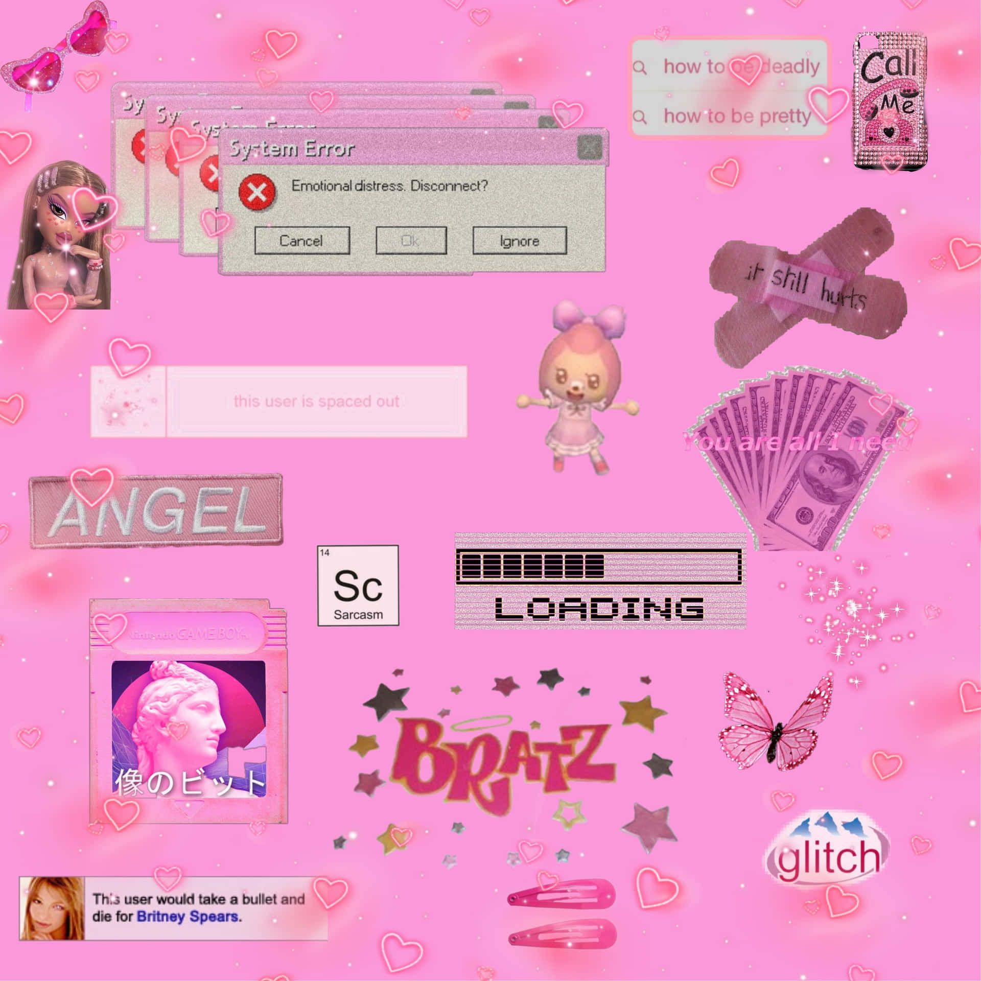 1920x1920 Pink Y2k Background