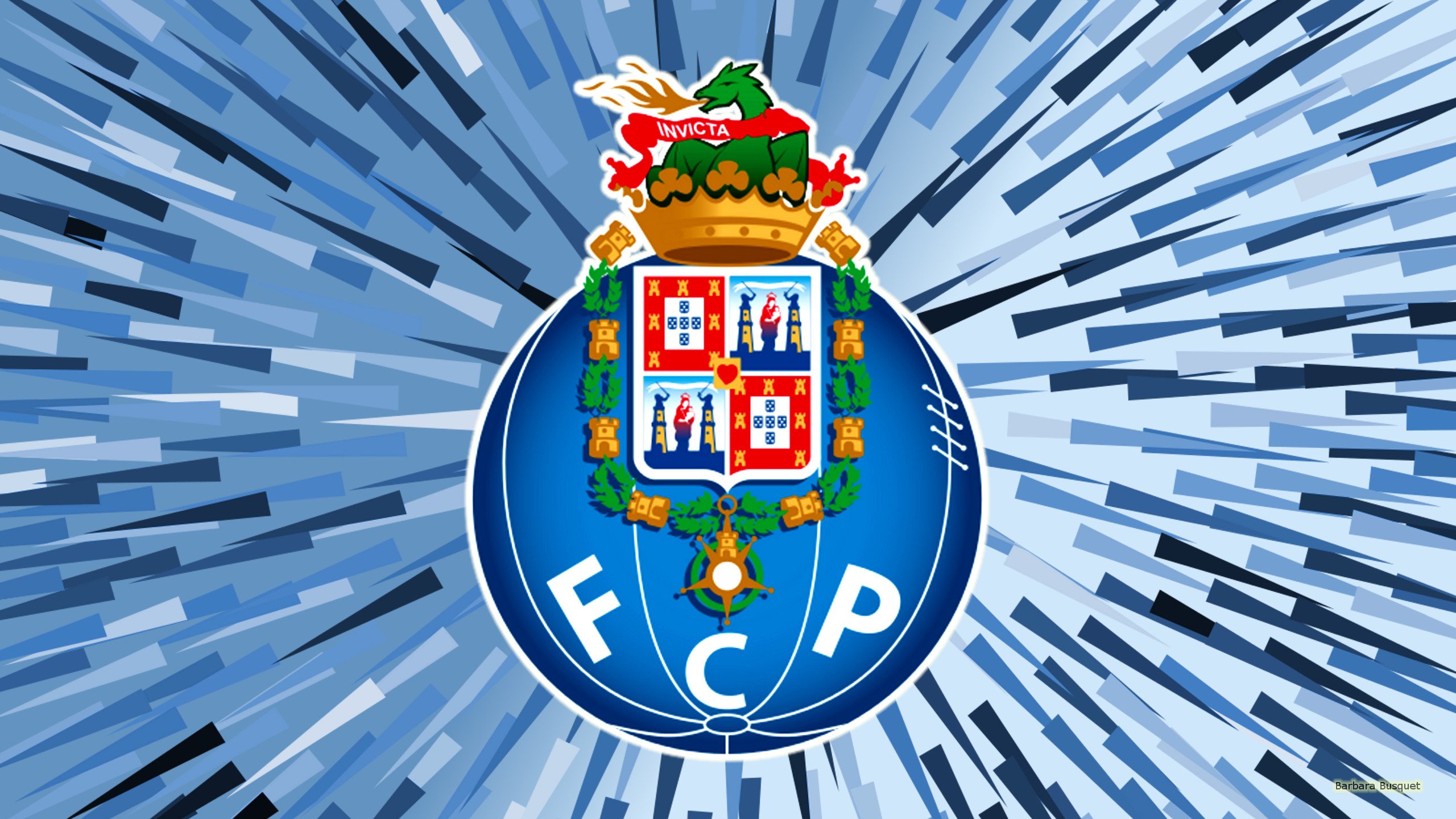 2560x1440 Desktop wallpaper: Sports, Fc Porto, Emblem, Logo, Soccer 4K free download for PC. 456205