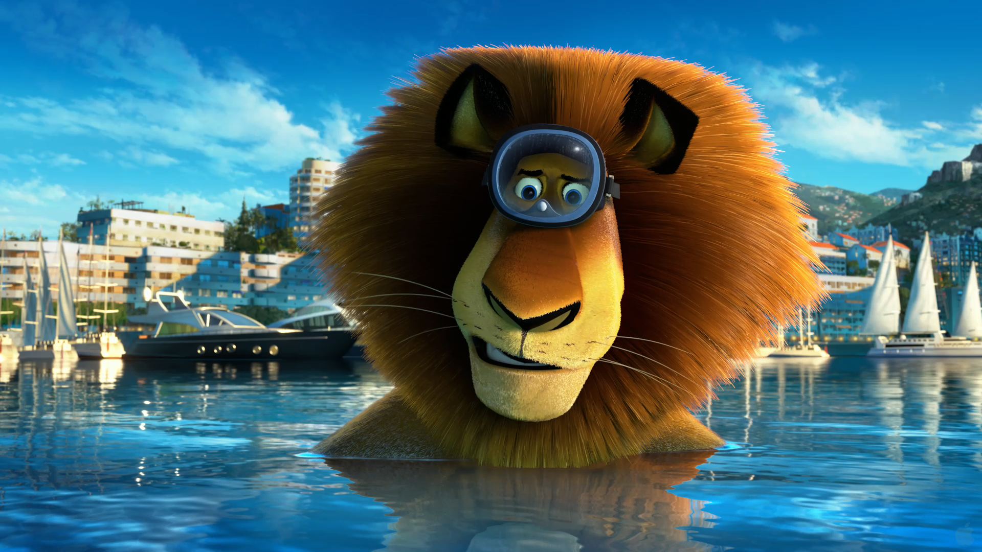 1920x1080 Dreamworks Madagascar 3: Europe's Most Wanted: Alex the Lion Desktop Wallpaper