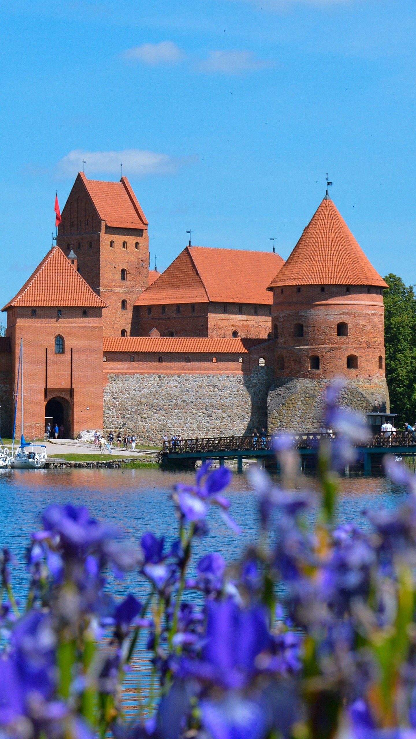 1440x2560 Lithuania Trakai Island Castle 4K HD Travel Wallpaper