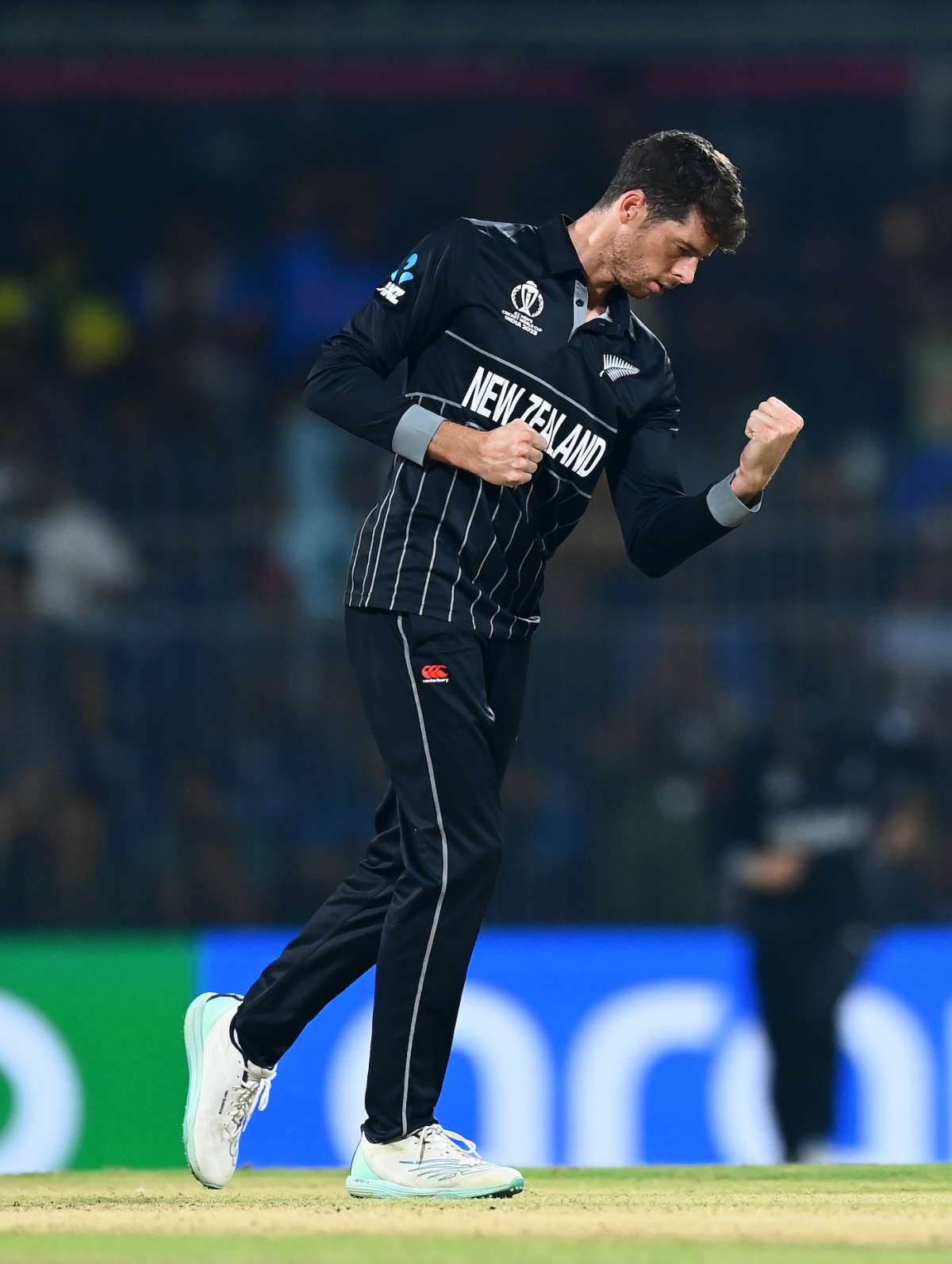 1200x1593 Mitchell Santner demonstrates that feeling when you've claimed your 100th ODI wicket