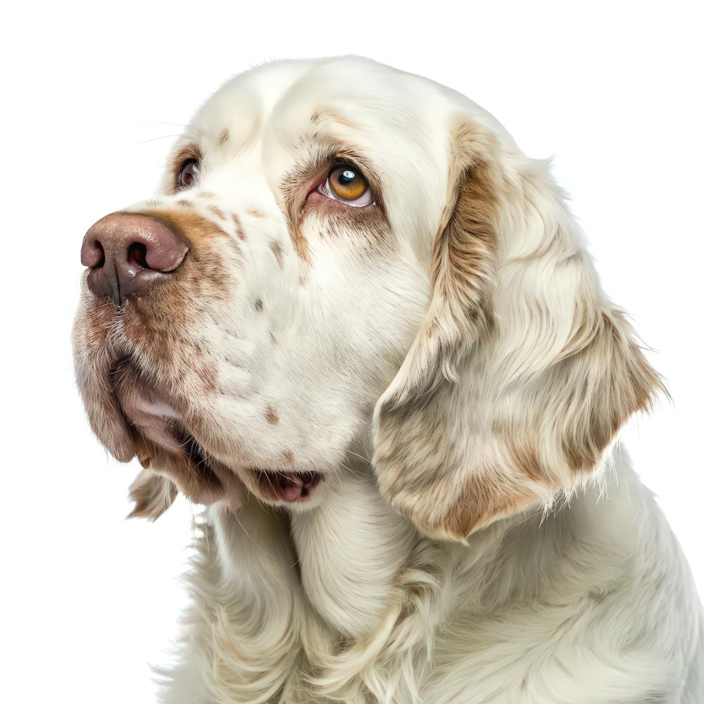 1000x1000 Clumber Spaniel Dog Portrait Art Print