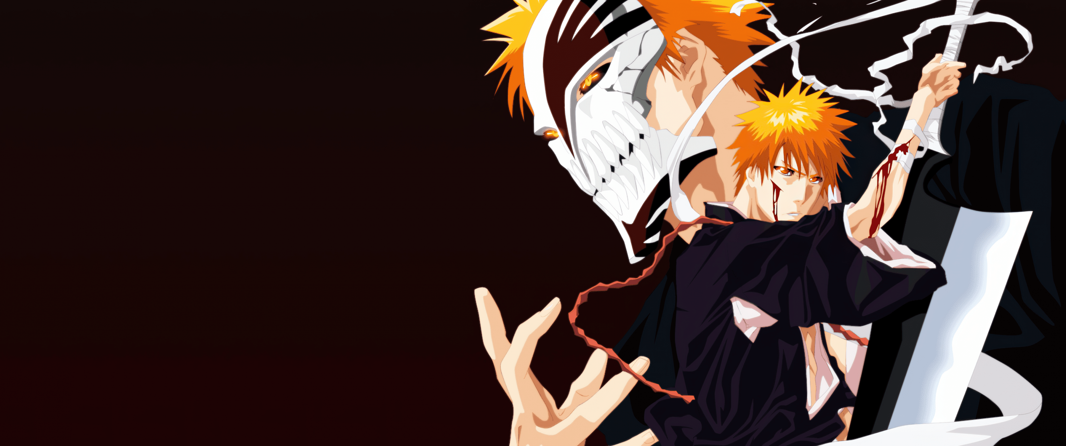 3440x1440 Visored Wallpaper 4K, Ichigo Kurosaki, Bleach