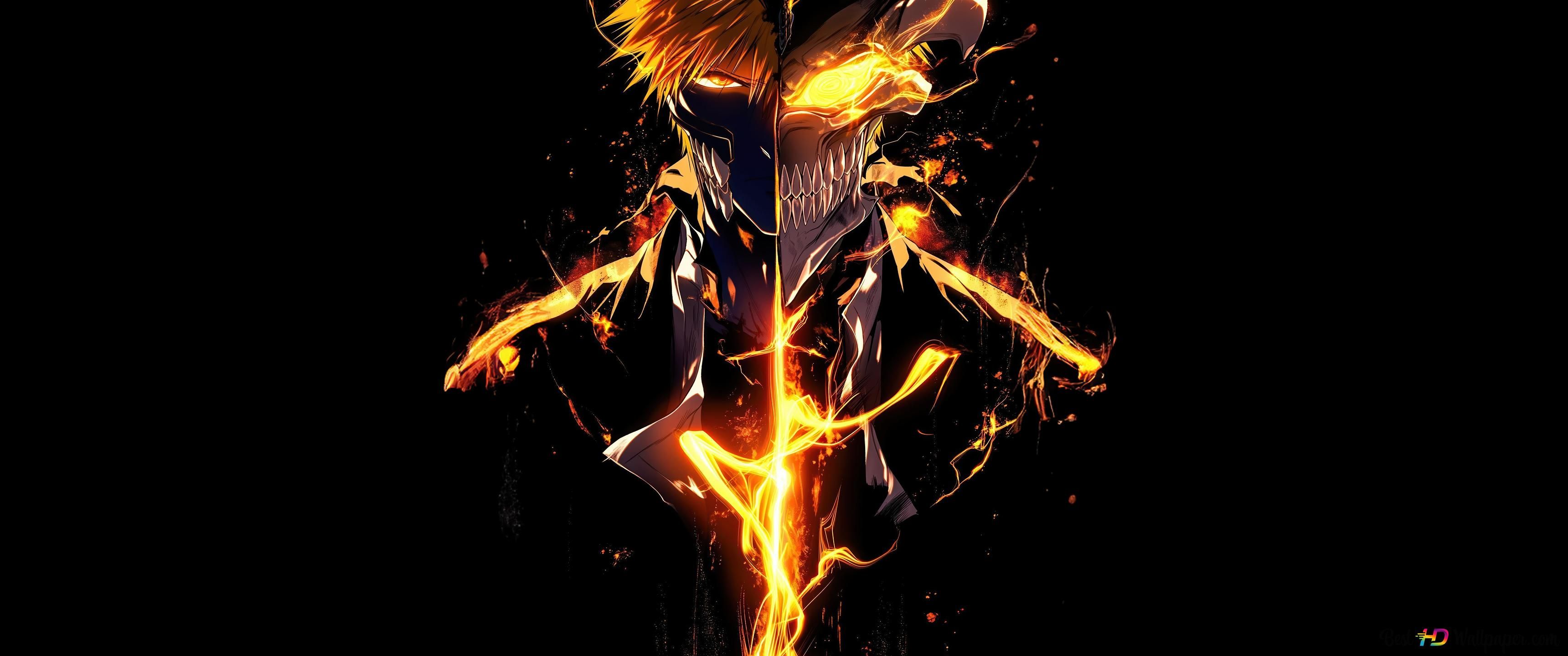 3440x1440 Hollow Ichigo from Bleach 8K wallpaper download