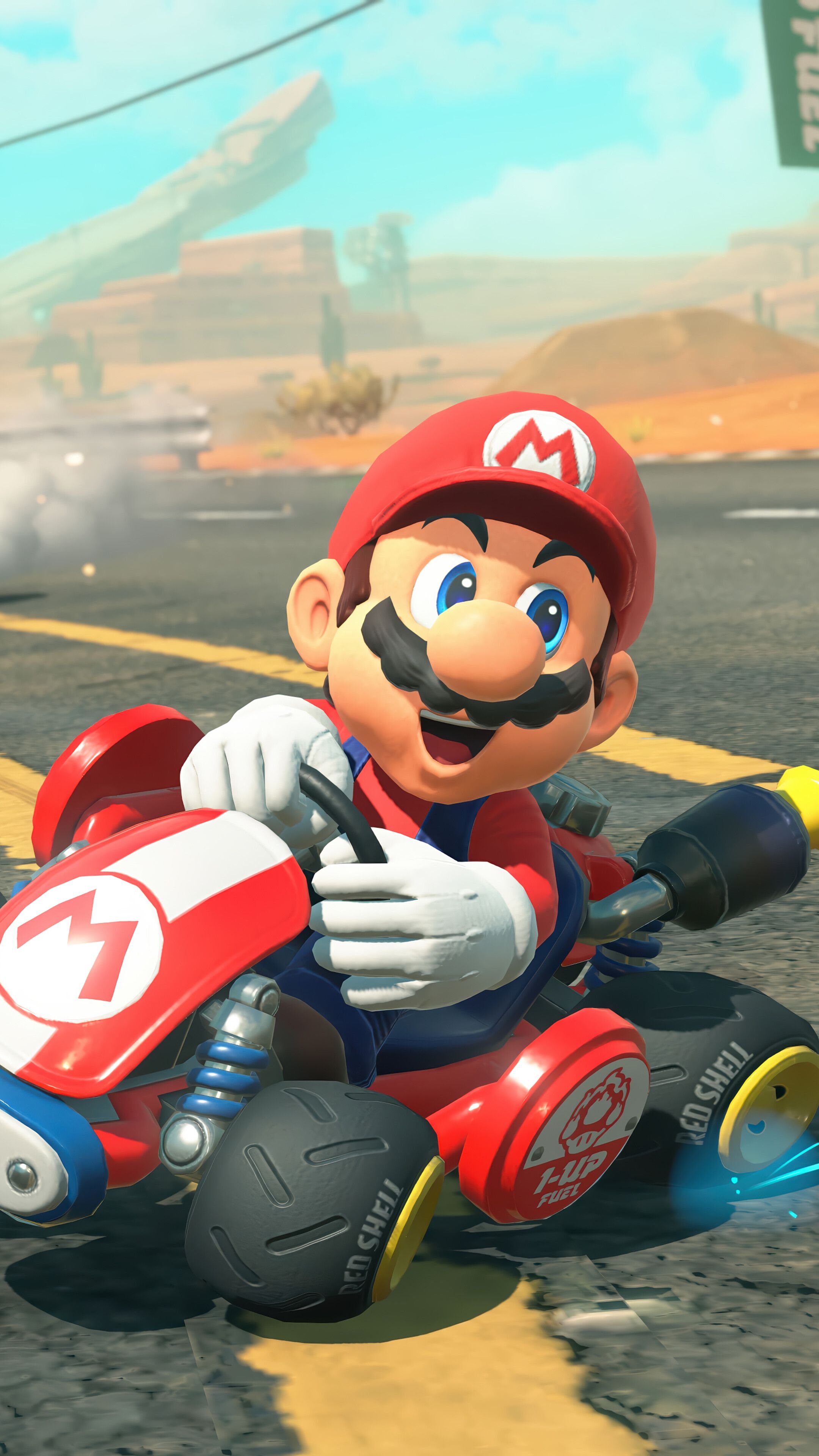 2160x3840 Mario Kart World Mario Princess Peach 4K Wallpaper iPhone HD Phone