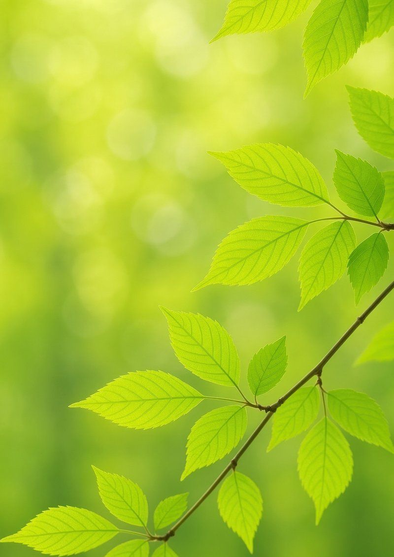 800x1131 Vibrant green leaves nature mobile