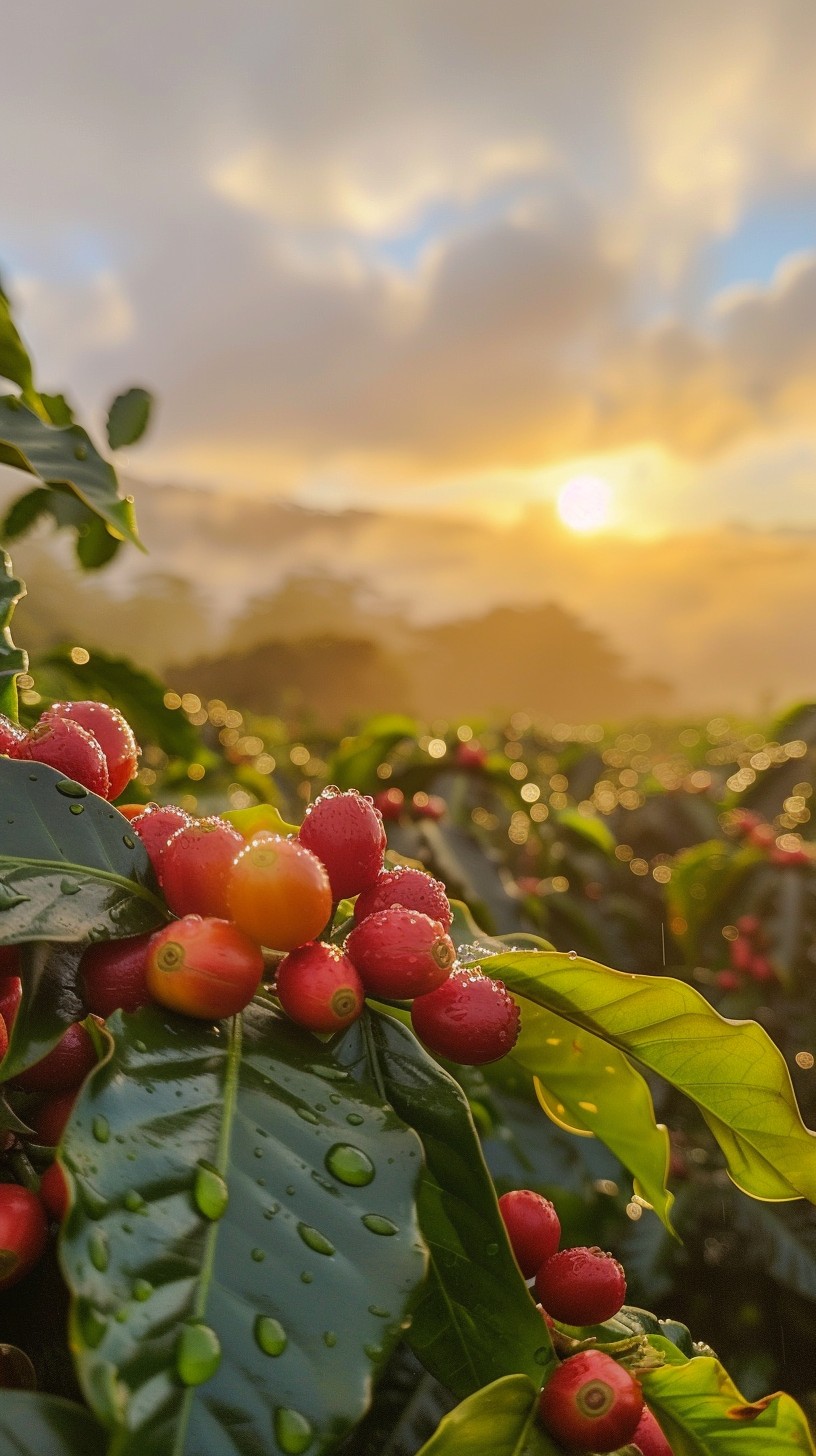 816x1456 Free Sunrise Coffee Farm Image, Coffee, Farm