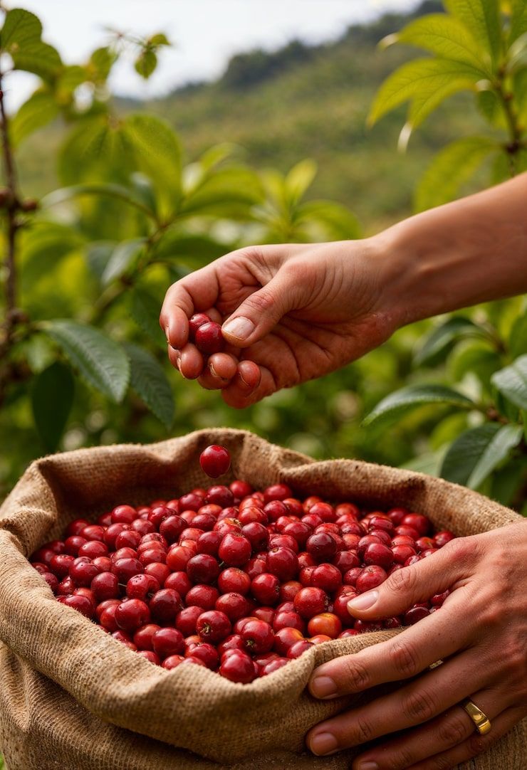 740x1082 Organic coffee farm Image
