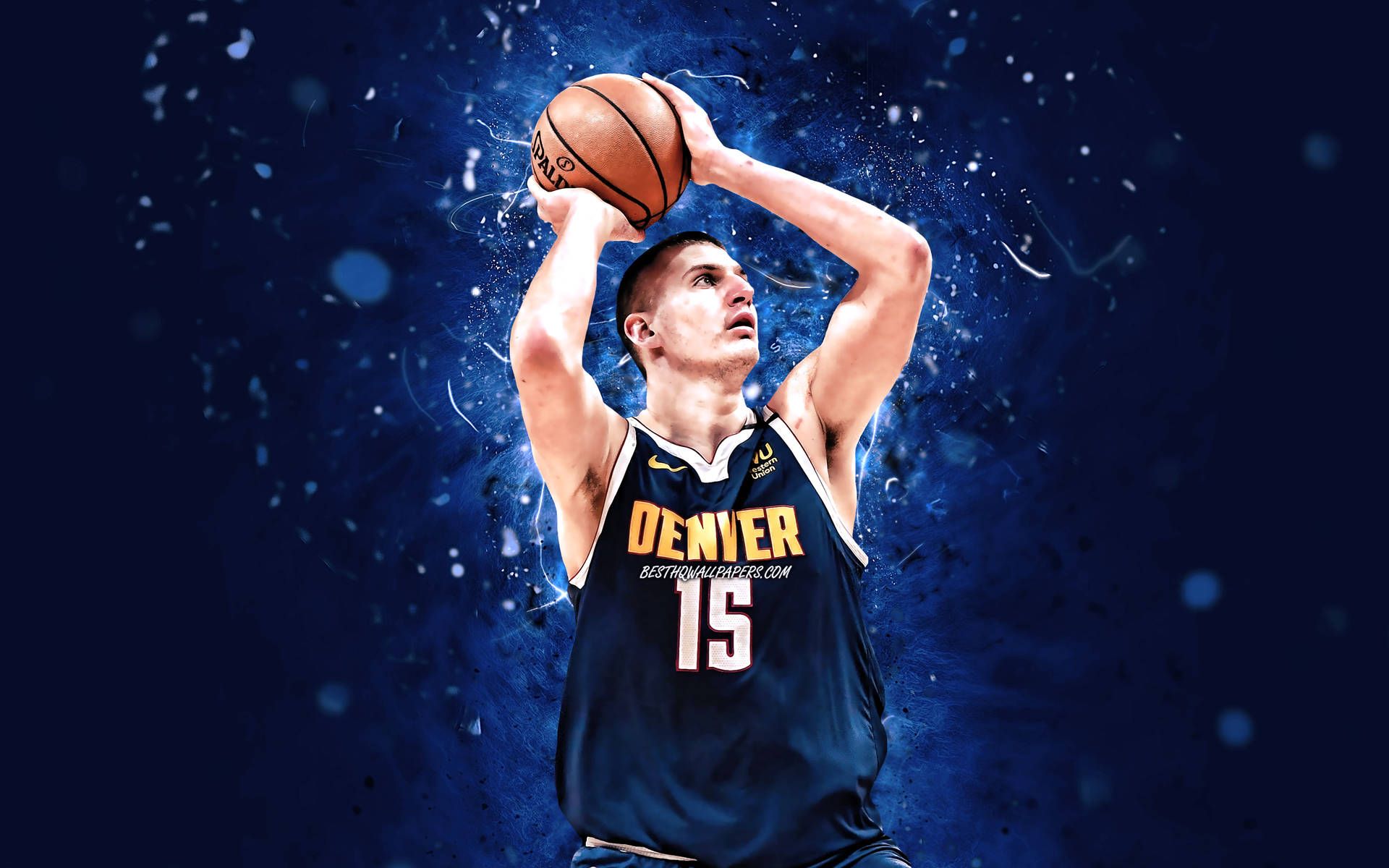 1920x1200 Download Nikola Jokic NBA Player Art Wallpaper