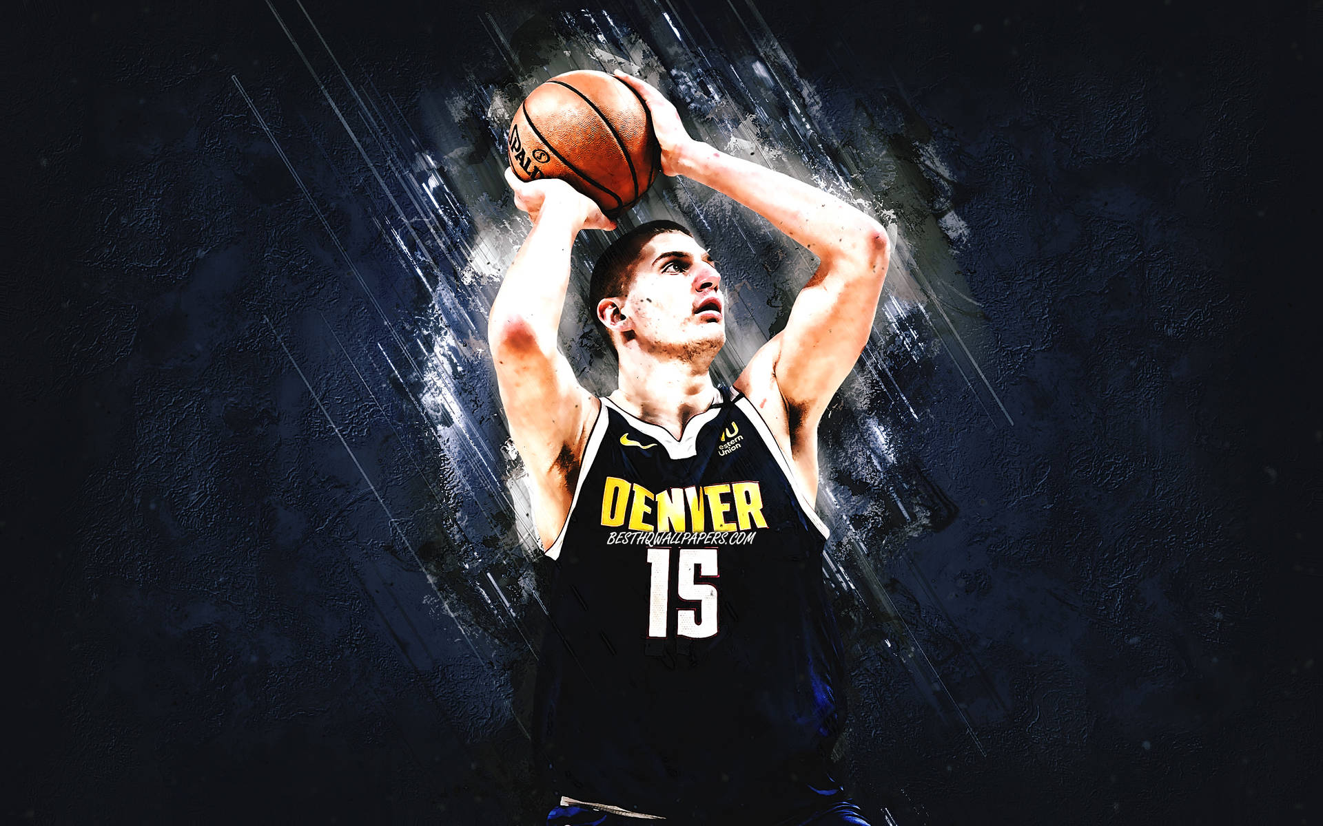 1920x1200 Download Nikola Jokic Denver Art Poster Wallpaper