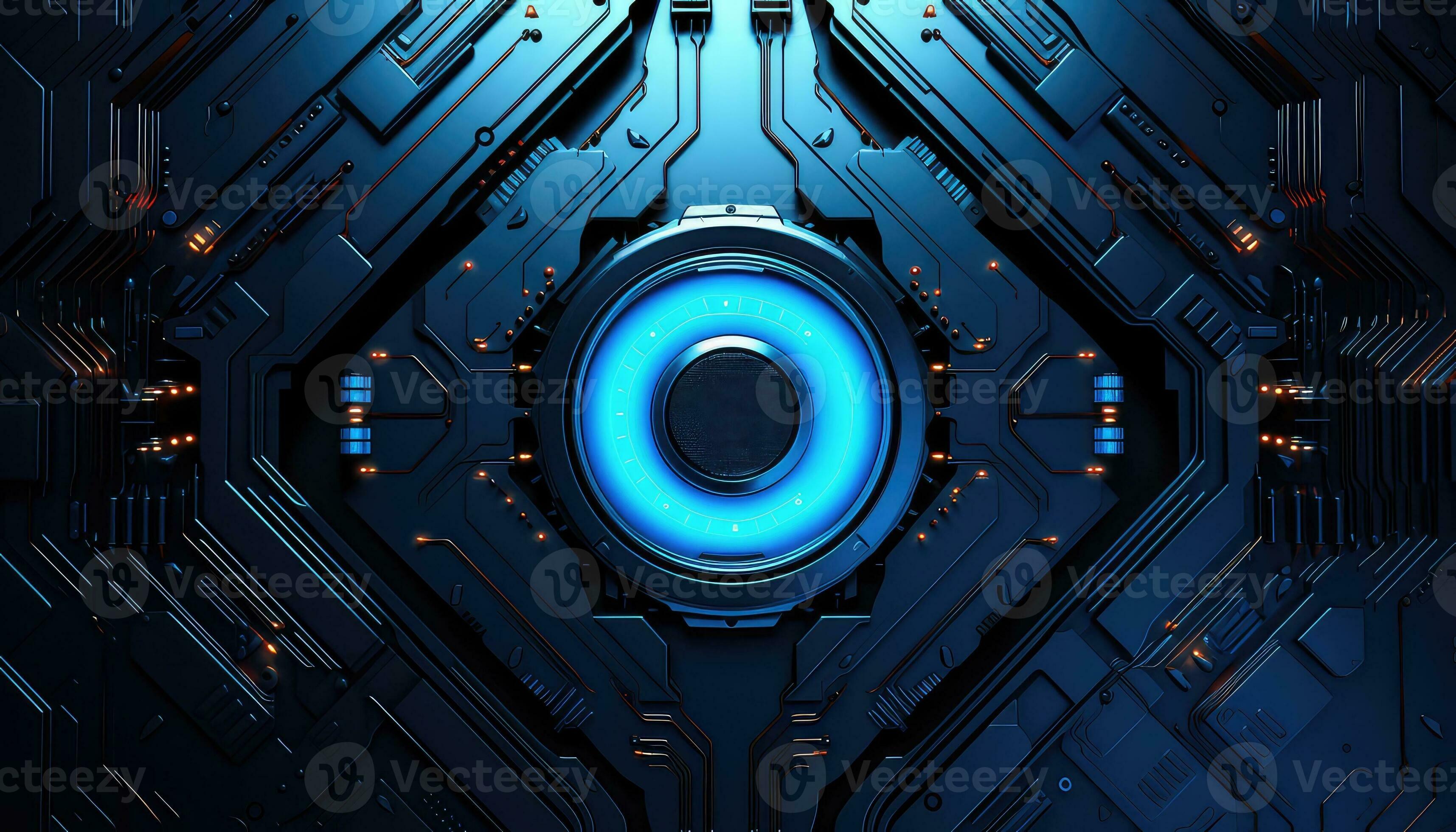 3430x1960 Abstract Wallpaper with Robotic Edge 3D Design Elements AI generated