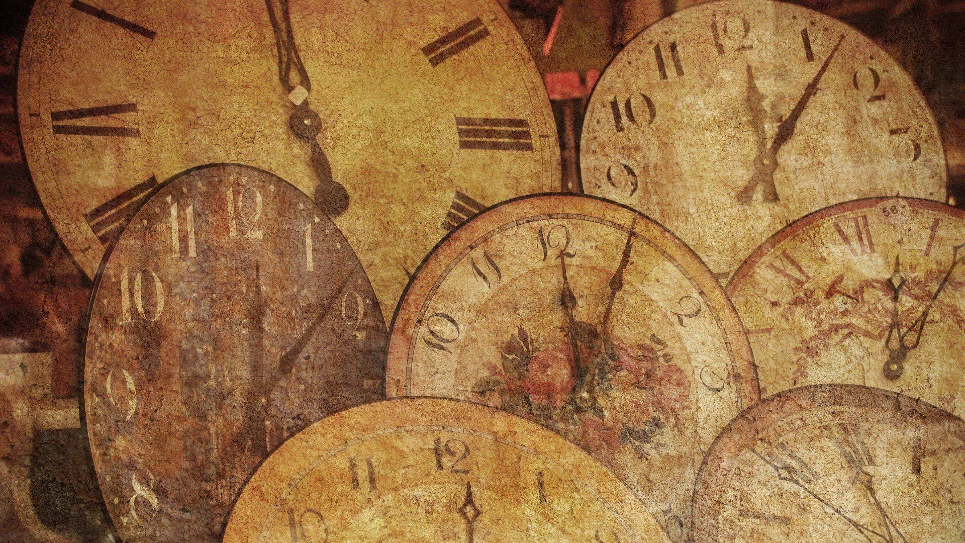 1920x1080 Download Old Clocks Vintage Aesthetic Laptop Wallpaper