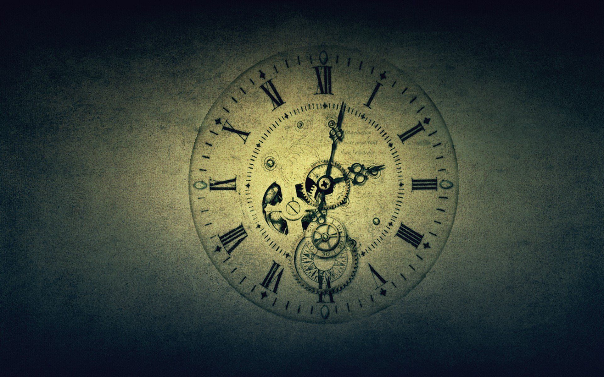 1920x1200 hand, Clocks, Clockworks, Vintage, Roman numerals, Watch, Time, Gears, Text, Screw, Gradient Wallpaper HD / Desktop and Mobile Background