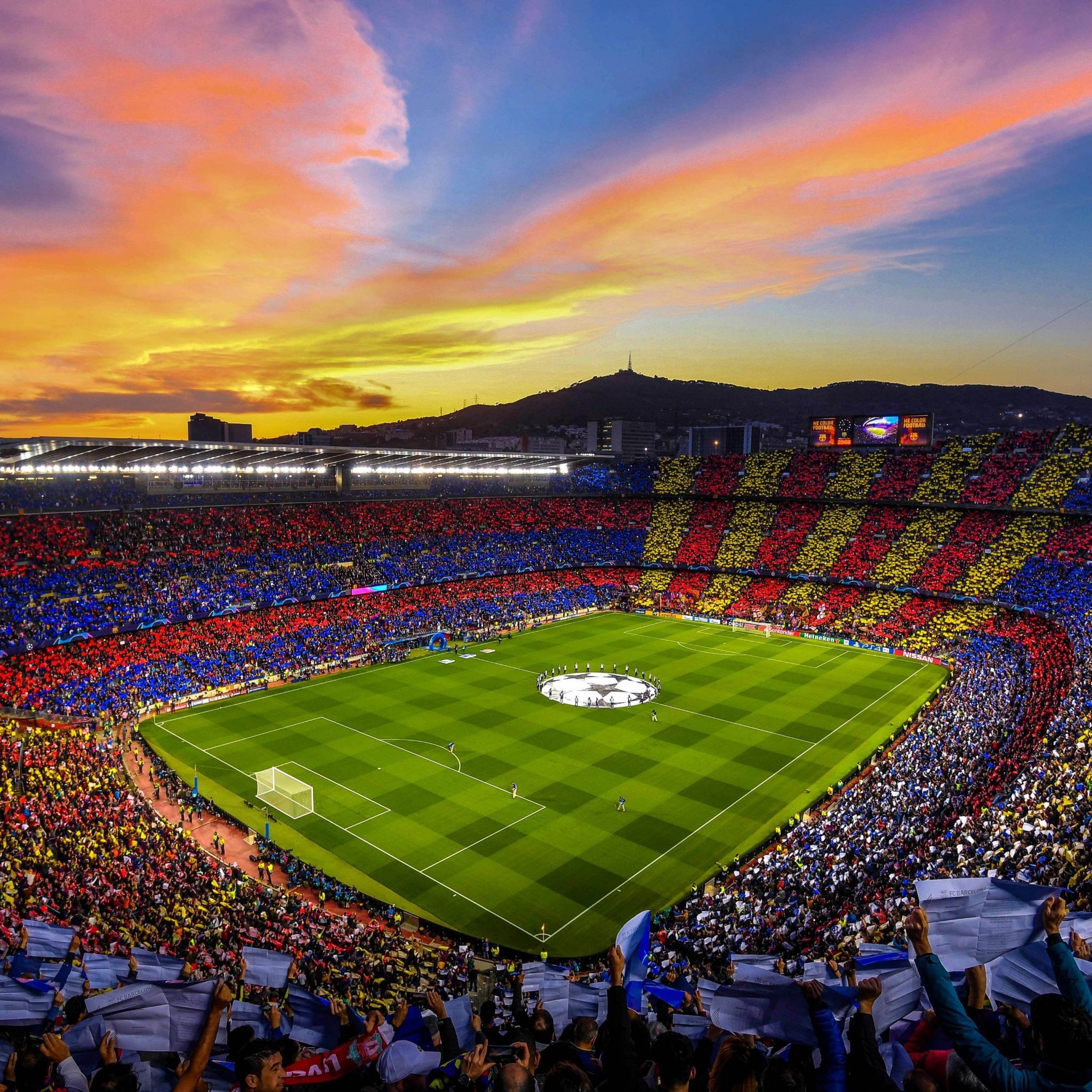 2048x2048 FC Barcelona Wallpaper 4K, Camp Nou, Stadium, Barcelona