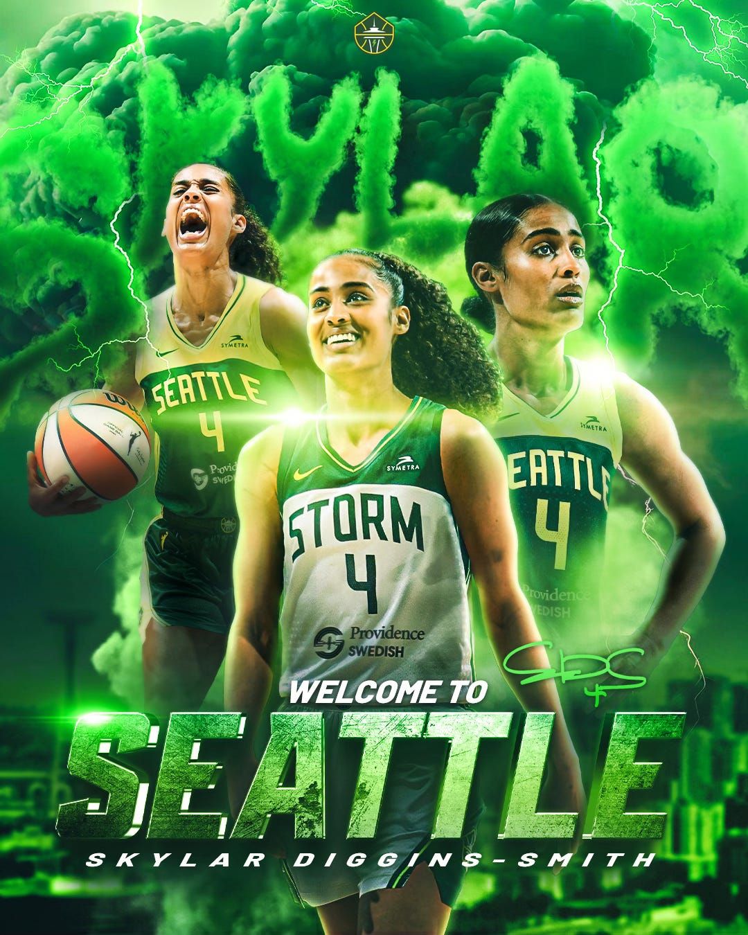 1080x1350 Seattle Storm Make A Splash, Sign Skylar Diggins Smith