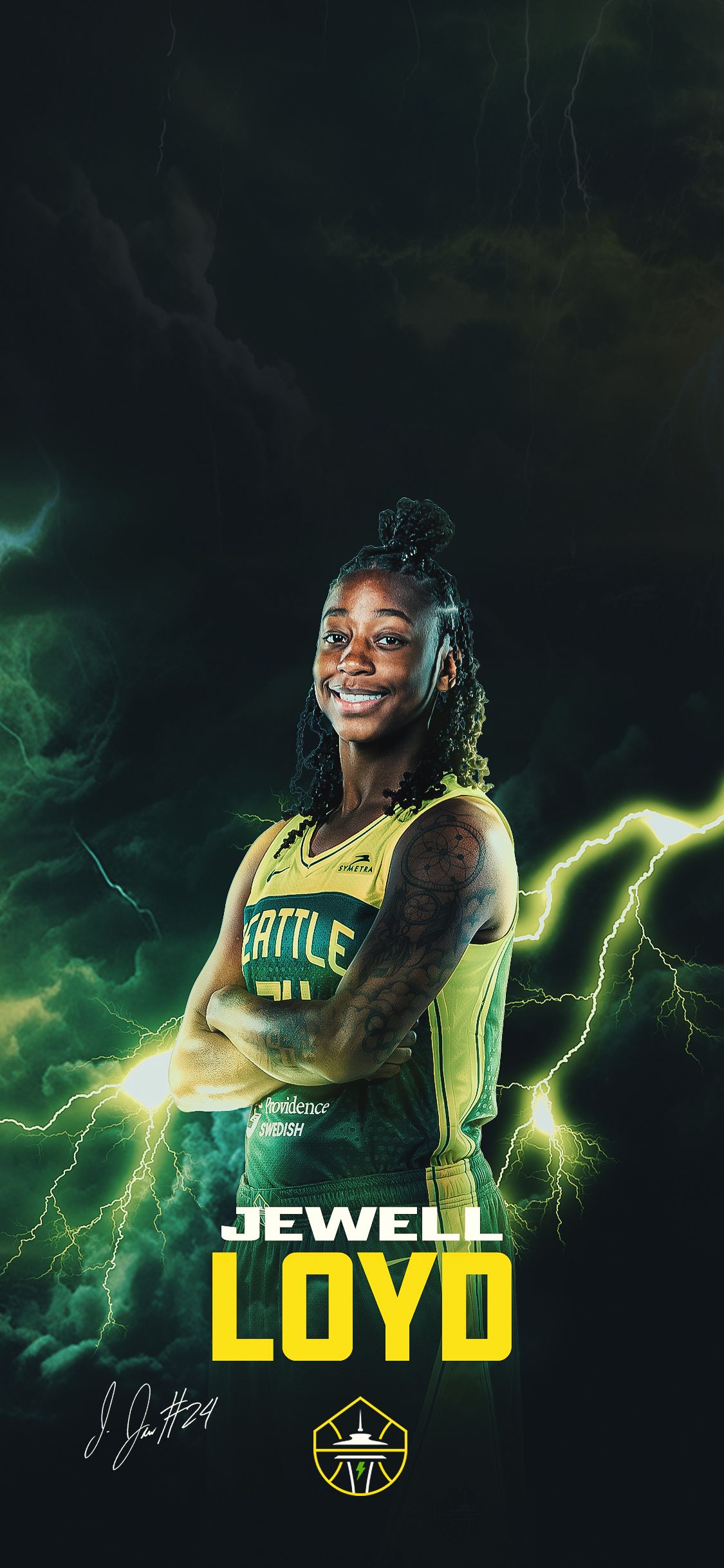 1125x2436 Seattle Storm Wallpaper