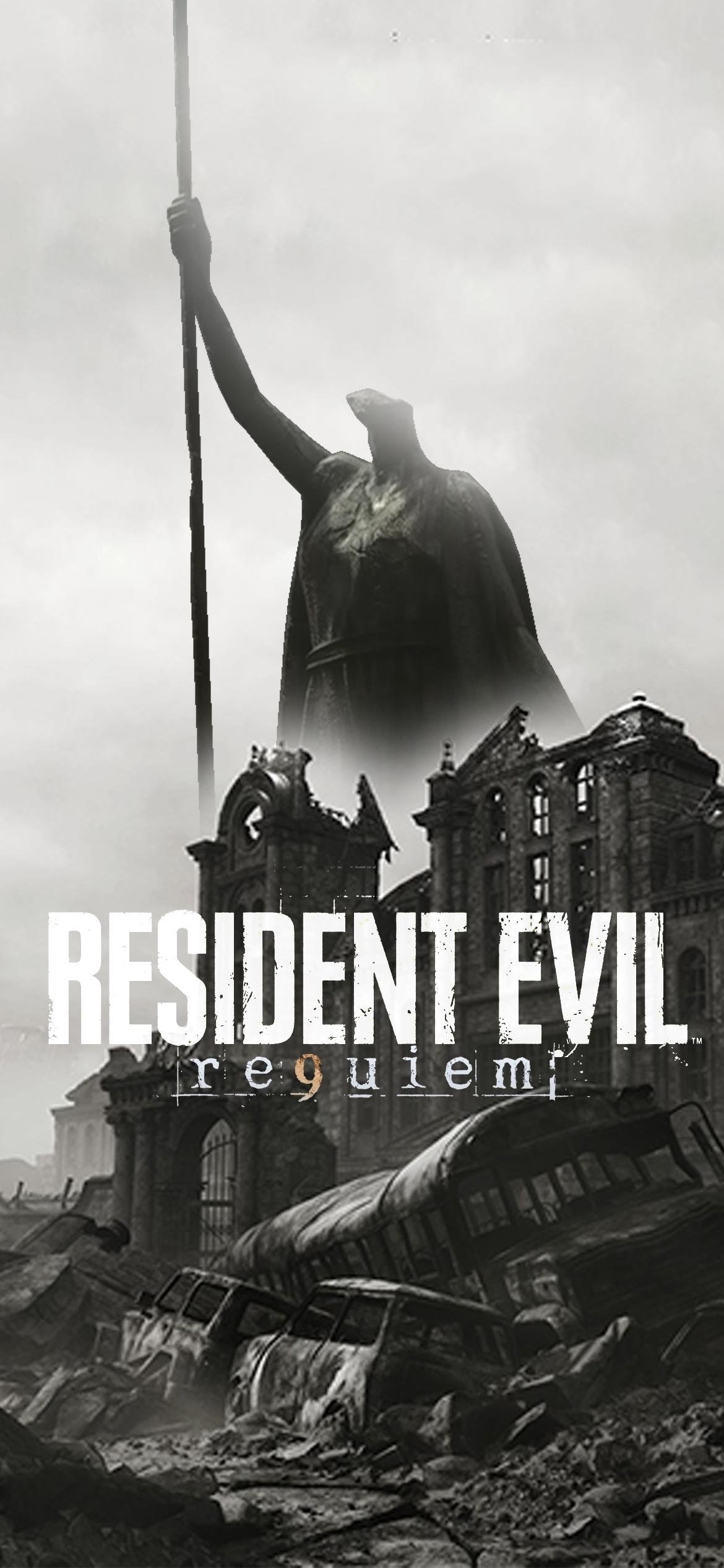 1170x2532 RE9 Destroyed RPD Phone Wallpaper