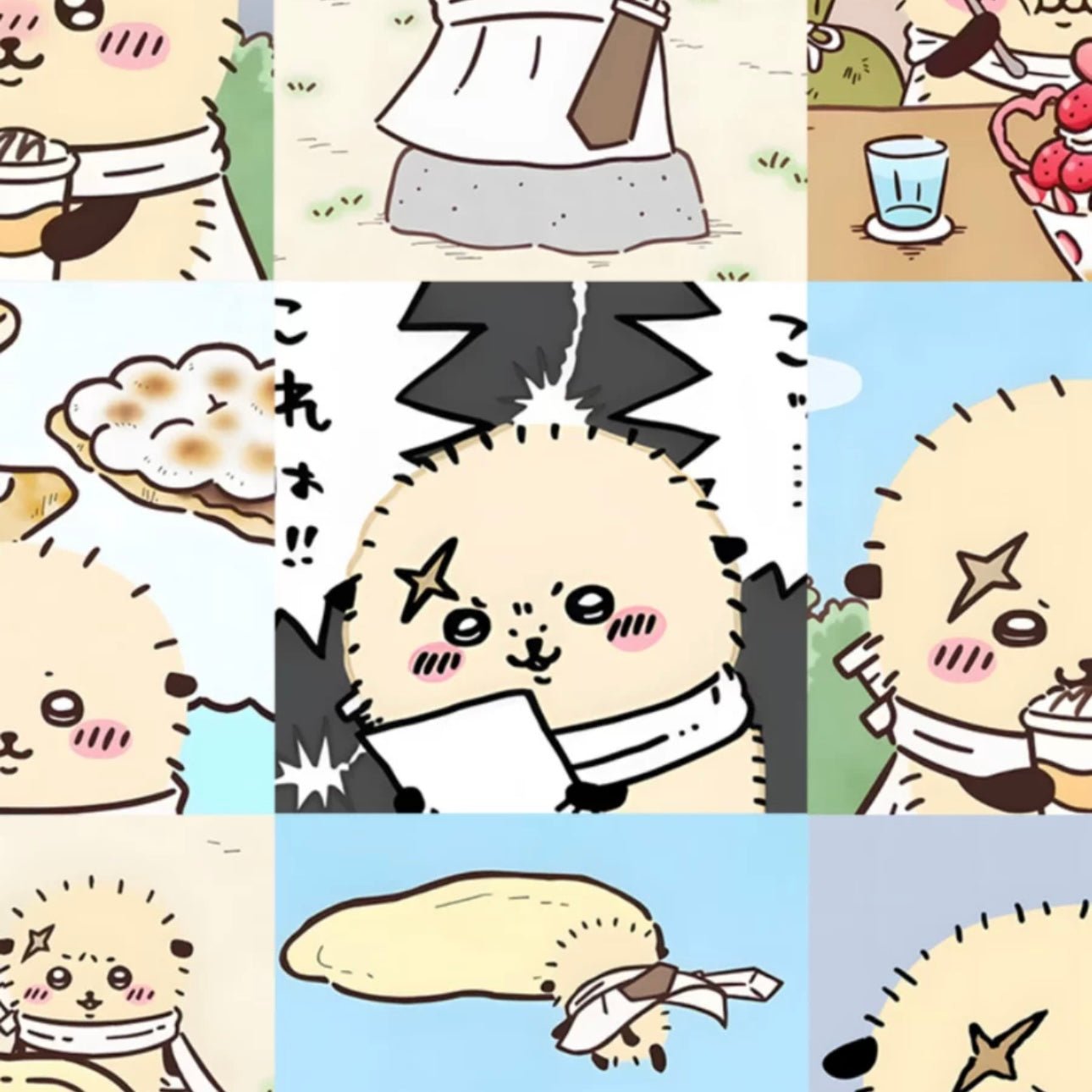 1290x1290 Japanese Cartoon ChiiKawa. Rakko Sticker Set Pieces Phone iPad Schedule Notebook