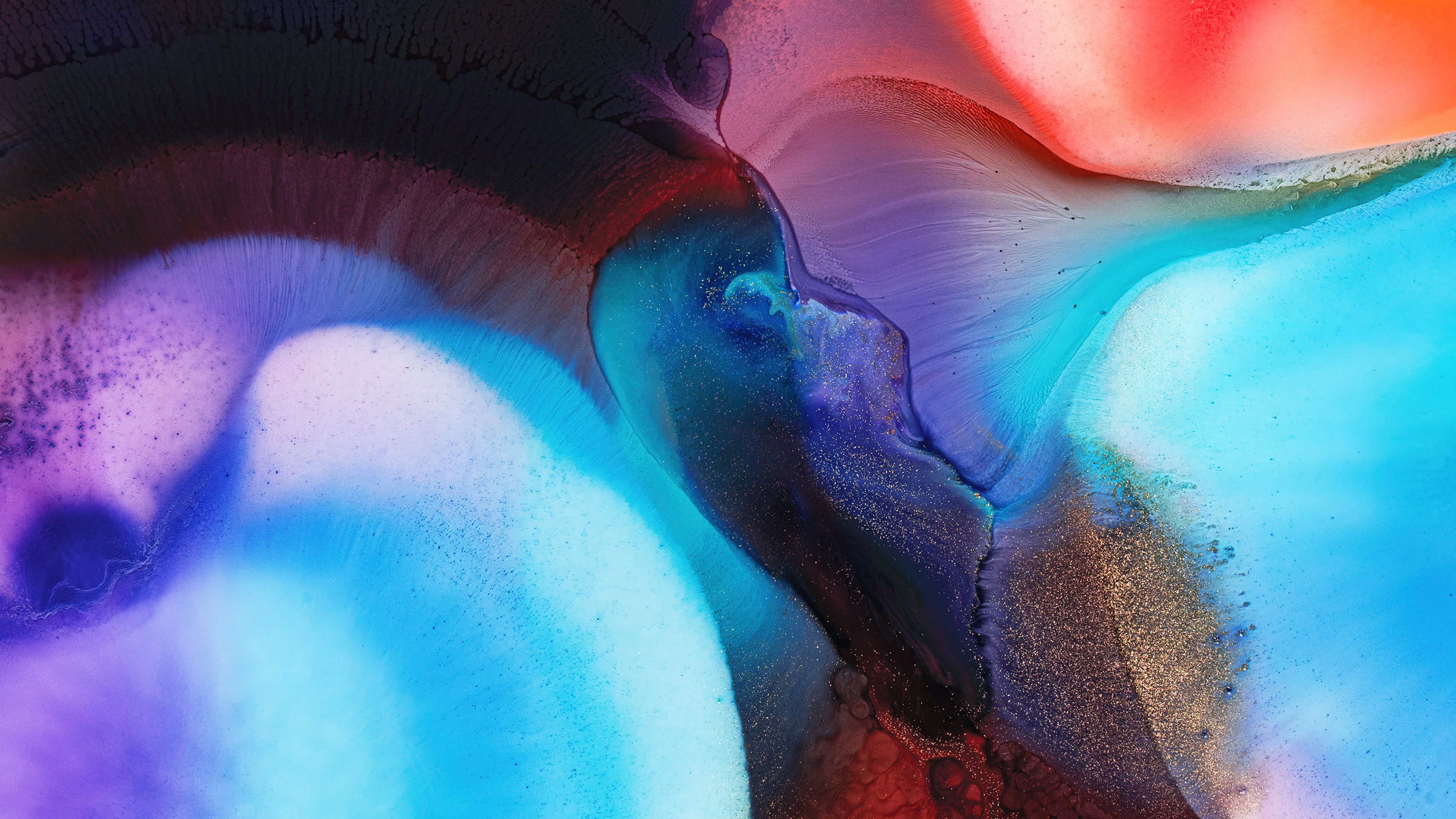 3840x2160 Colorful Background Mi Pad 5 Pro Liquid Art Macro Stock 4K HD Mi Pad 5 Pro Wallpaper