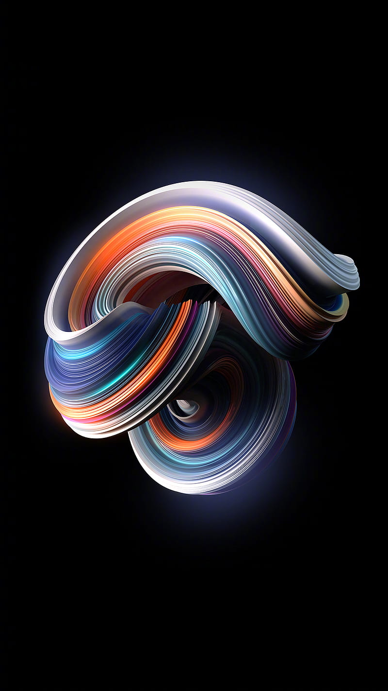 800x1422 Mi Note 3D, abstract, black, color, colorful, dark, default, mi note, miui, HD phone wallpaper