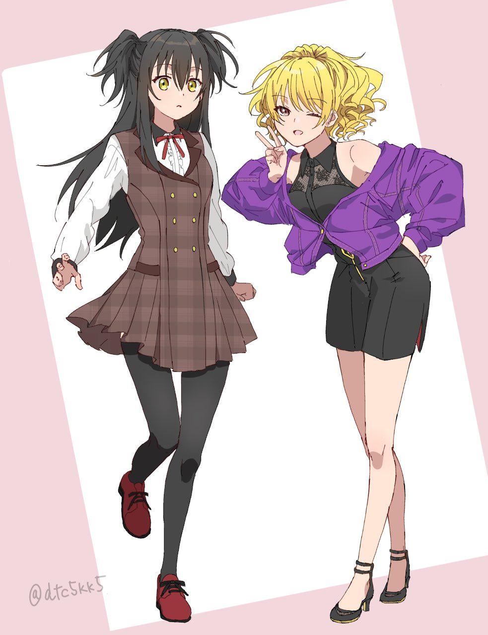 983x1280 Yumiya Rakko and Gakusai Kaibi in casual clothes