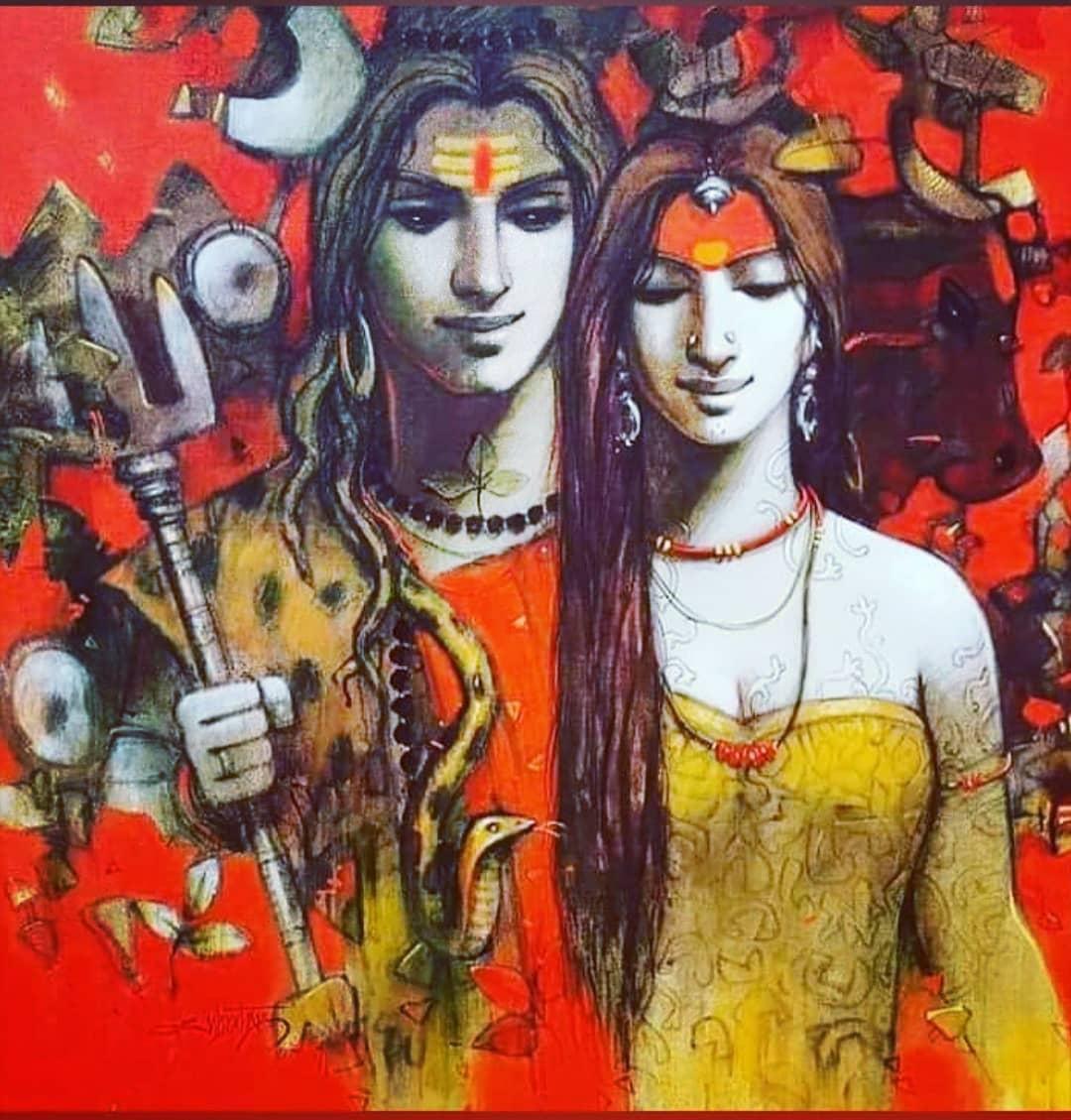1080x1129 Lord Shiva Parvati Wallpaper for Android