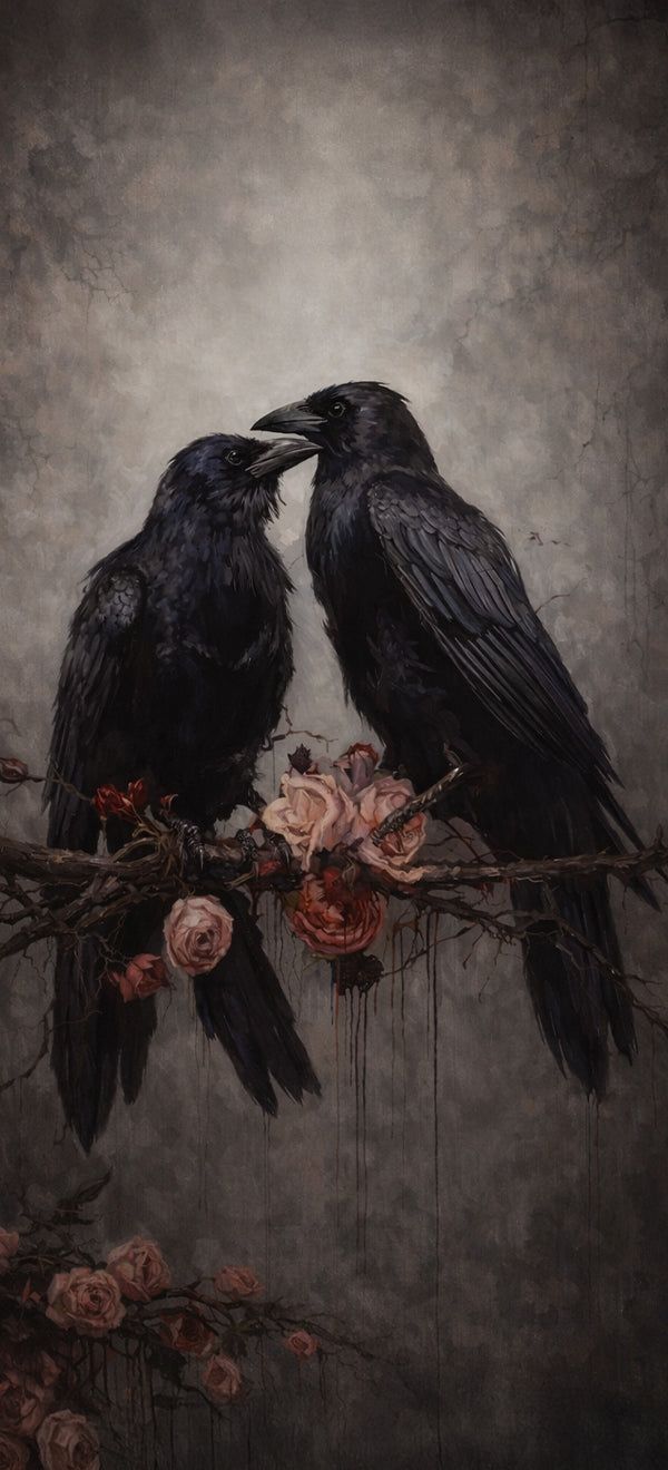 600x1320 Romantic Gothic Crows