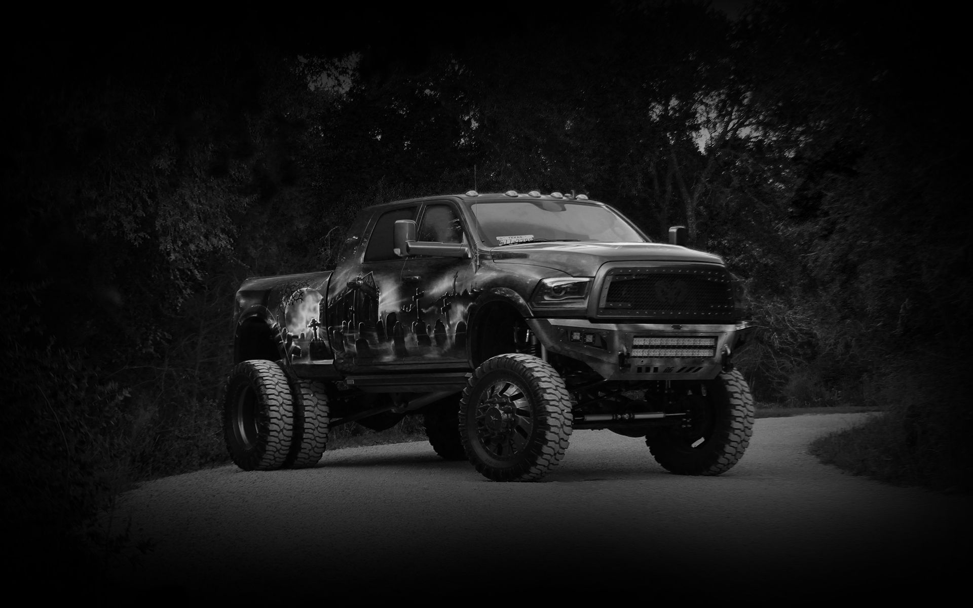 1920x1200 Lifted Dually Trucks Wallpaper